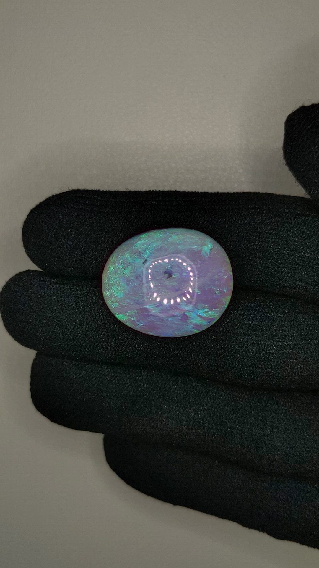 19.05 Ct. Multi Color Cabochon Black Opal (Dark Opal) from Australia Size Video