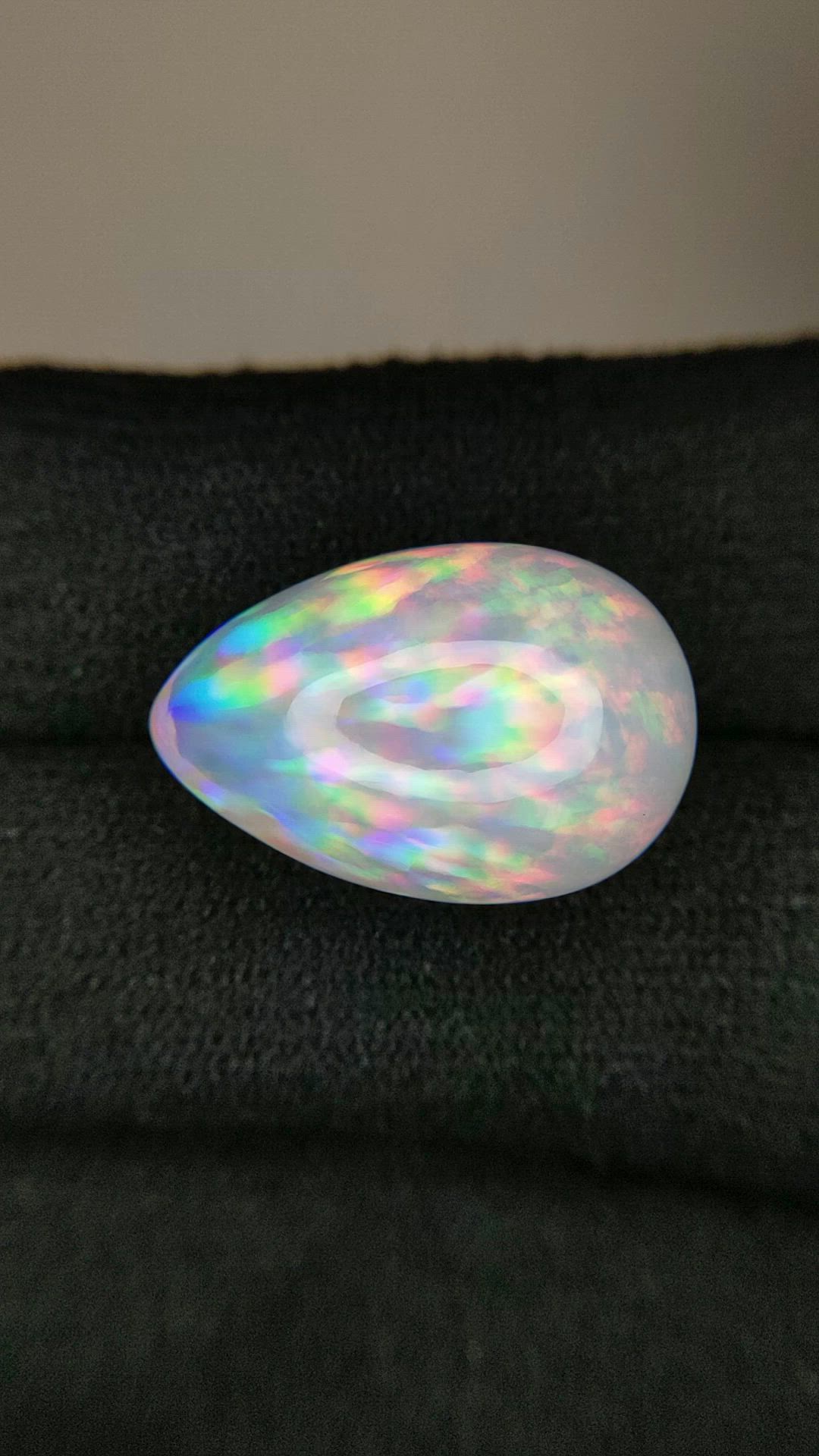 11.33 Ct. Multi Color Cabochon White Opal (Light Opal) from Australia Size Video