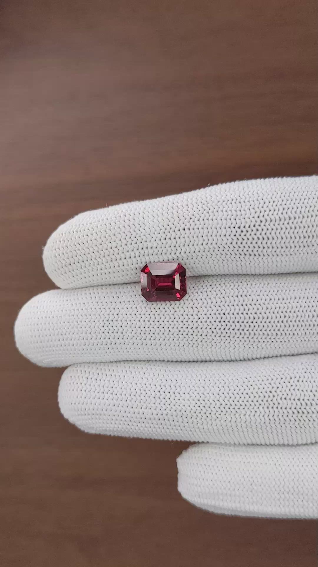 3.42 Ct. Reddish Pink Garnet from Tanzania Size Video