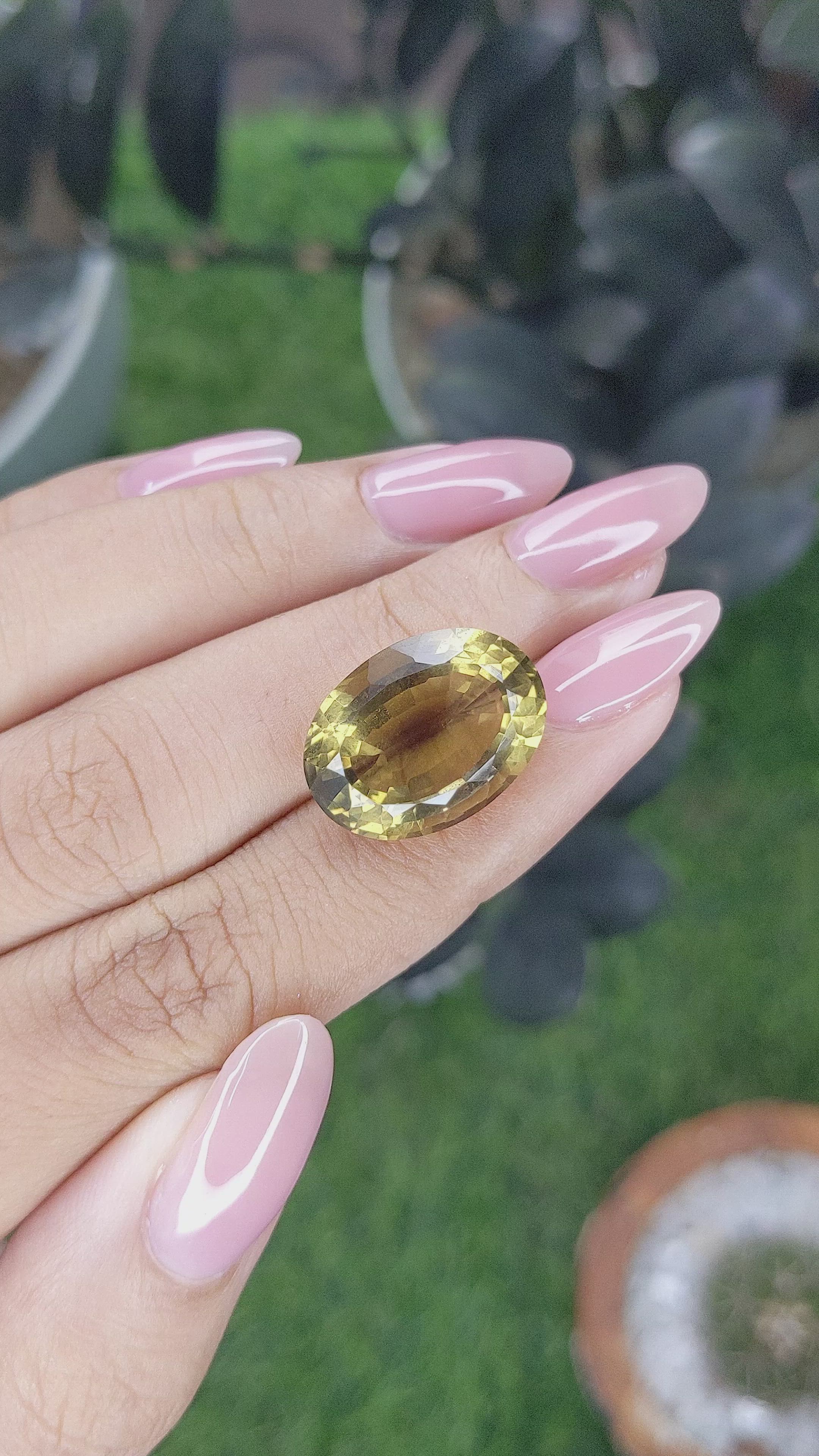 13.02 Ct. Yellowish Brown Citrine from Ceylon (Sri Lanka) Size Video