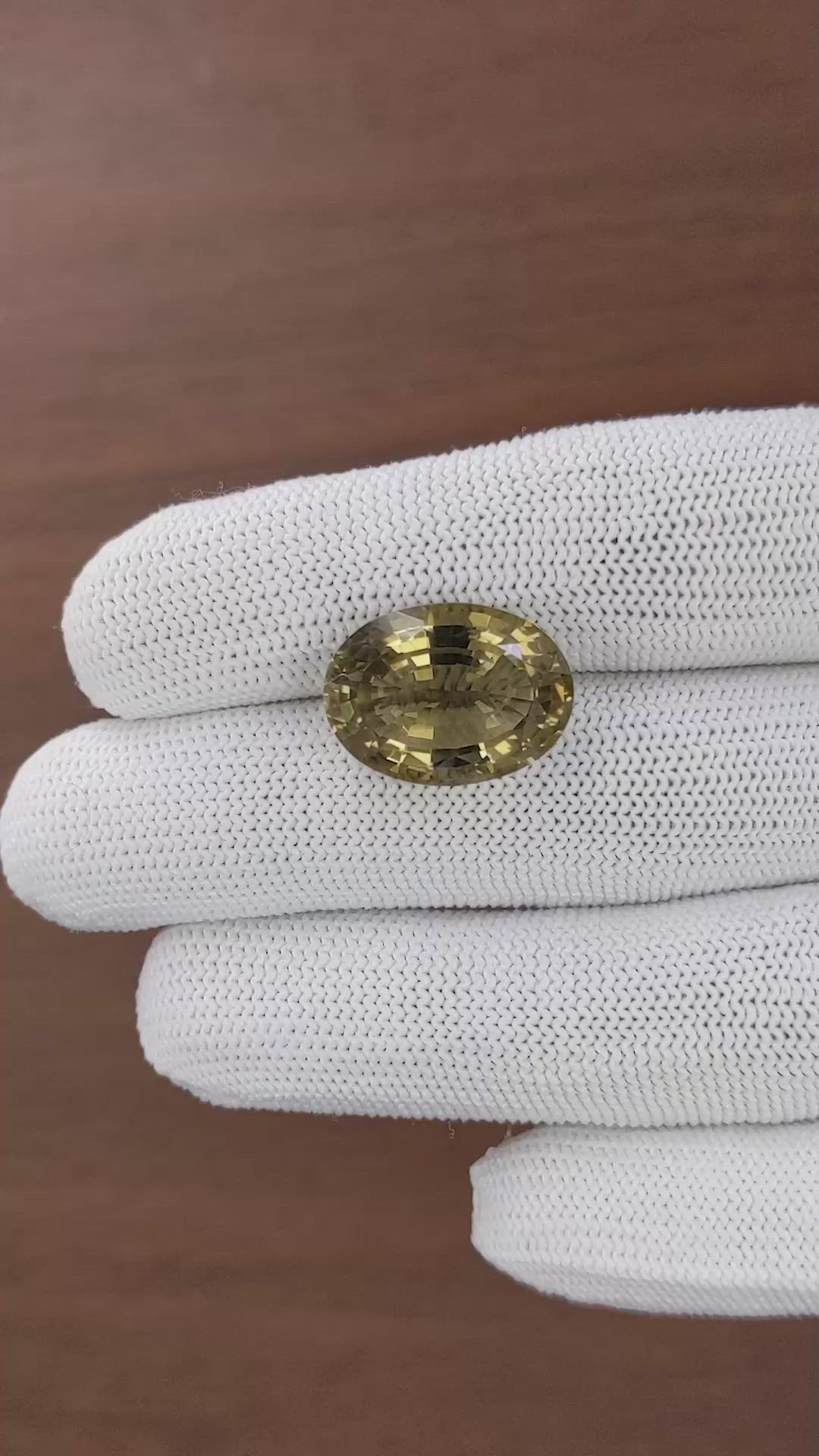 13.02 Ct. Yellowish Brown Citrine from Ceylon (Sri Lanka) Size Video