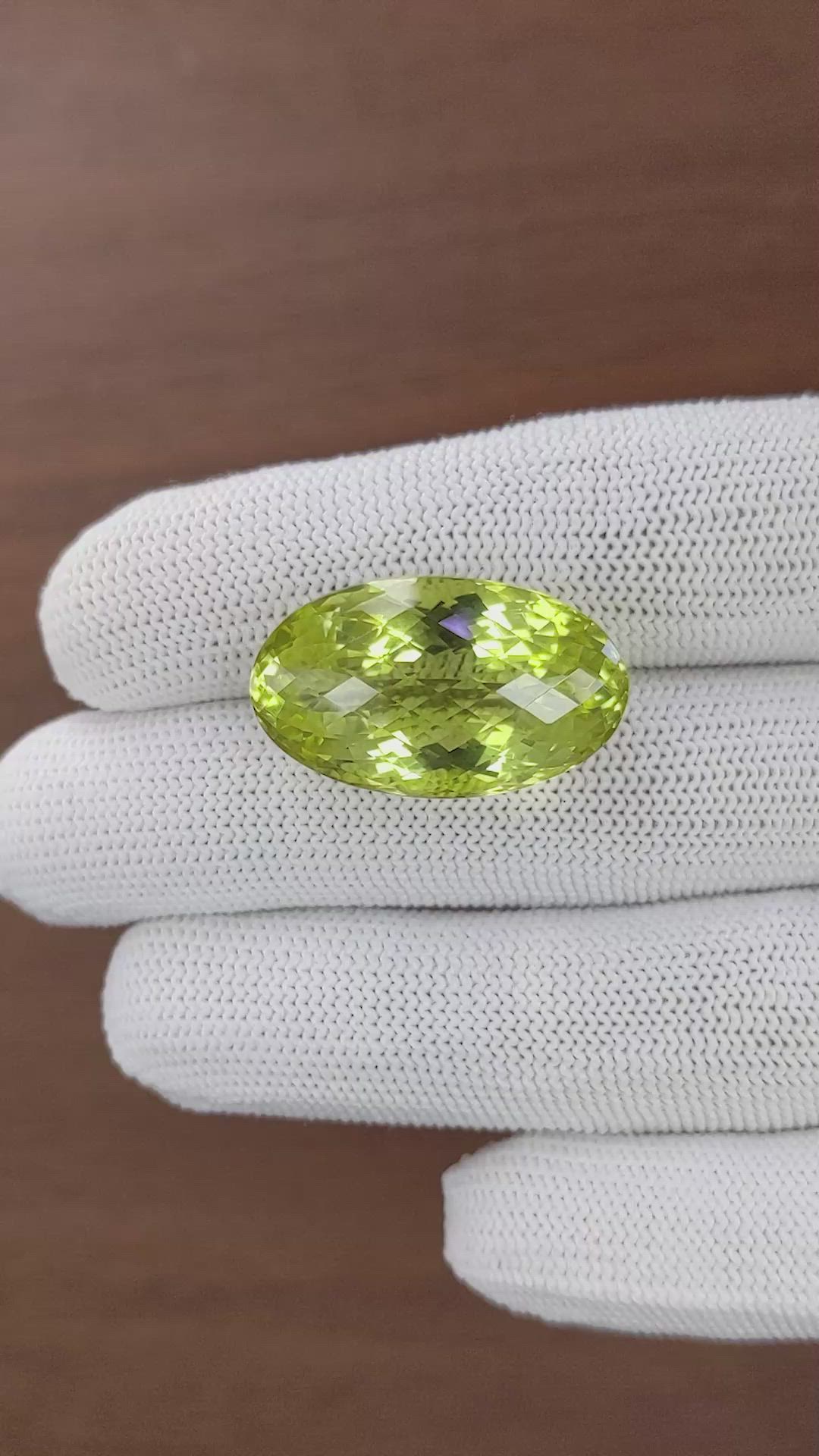 29.03 Ct. Yellowish Green Citrine from Ceylon (Sri Lanka) Size Video