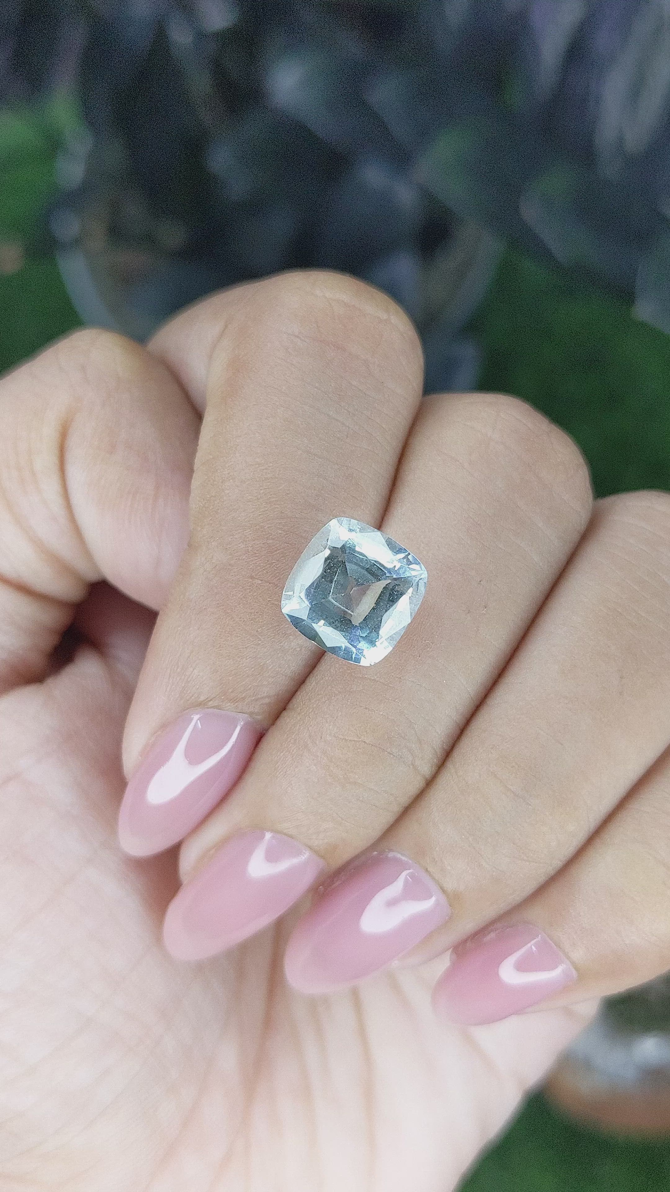 3.41 Ct. Blue Aquamarine from Ceylon (Sri Lanka) Size Video