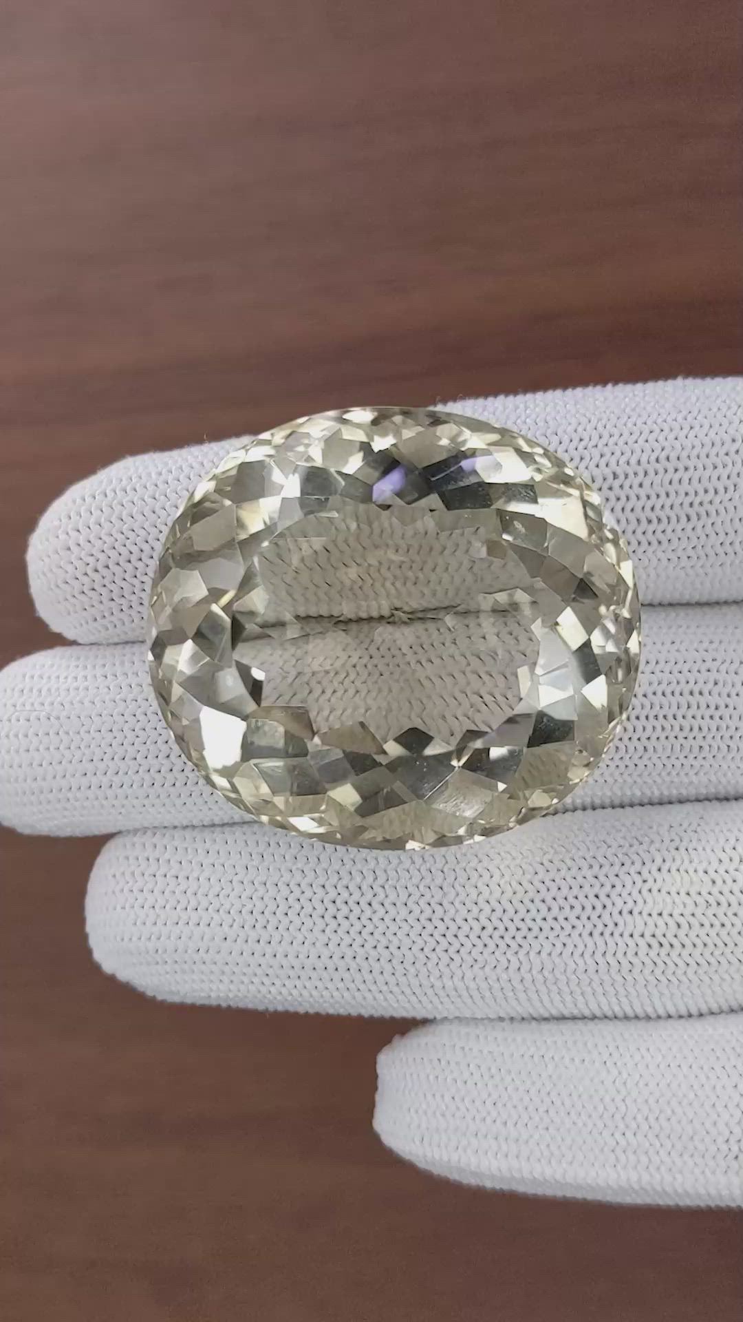 154.44 Ct. Brown Citrine from Ceylon (Sri Lanka) Size Video