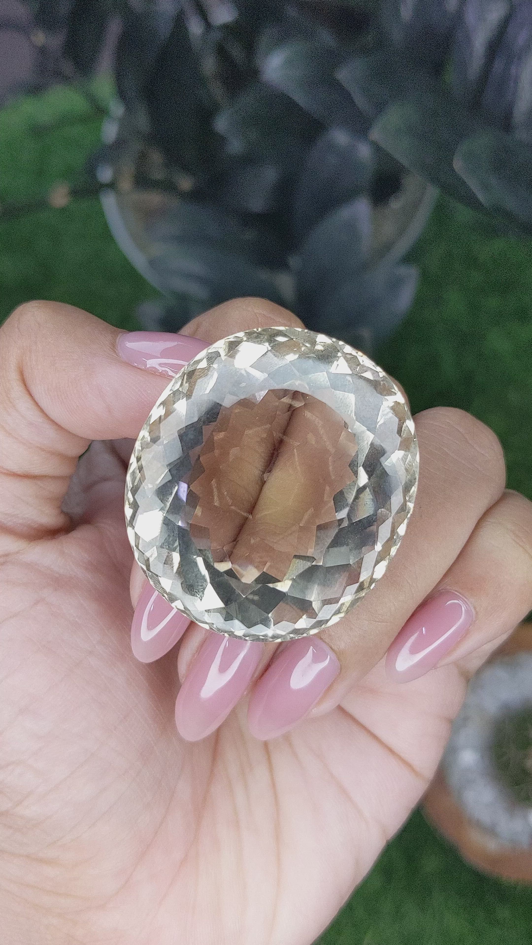 154.44 Ct. Brown Citrine from Ceylon (Sri Lanka) Size Video