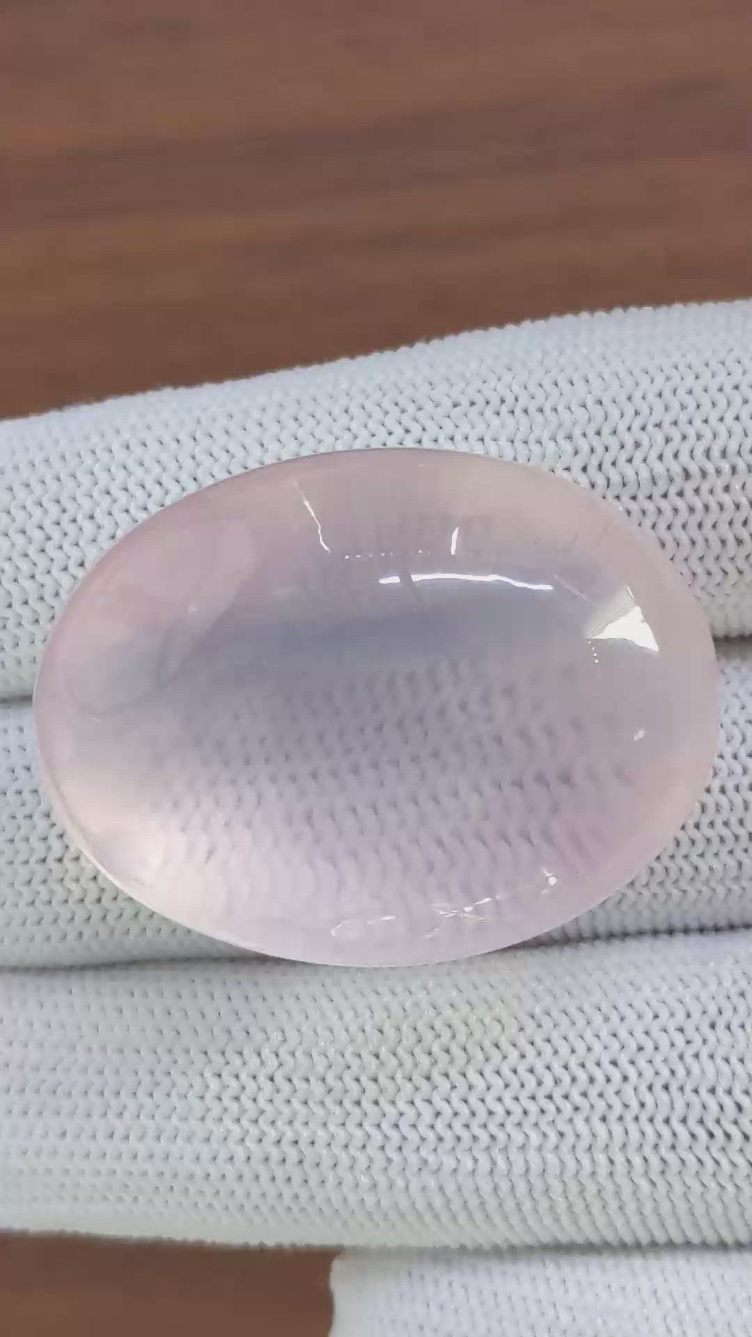 142.83 Ct. Pink Cabochon Rose Quartz Size Video