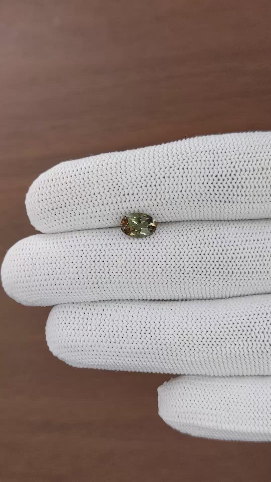 1.00 Ct. Brownish Green Andalusite Size Video