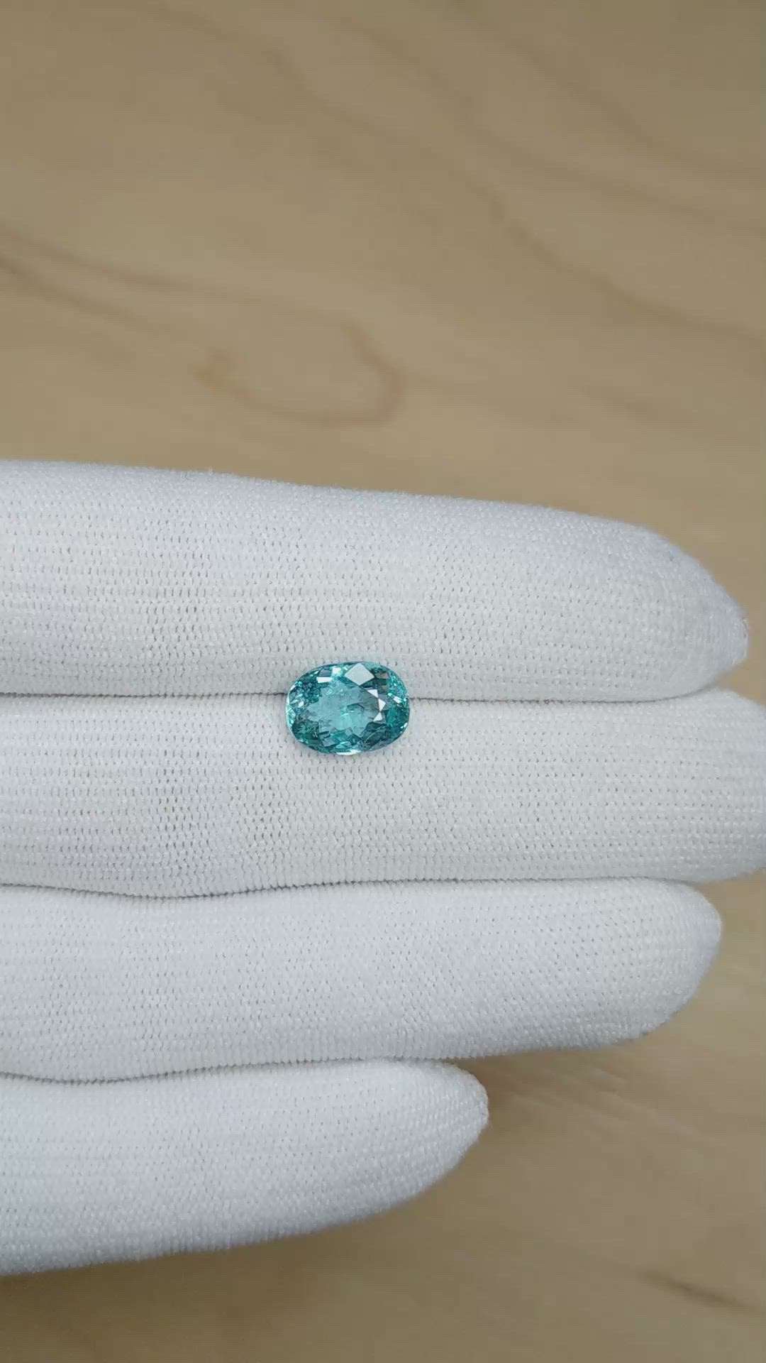 2.82 Ct. Blue Aquamarine from Brazil Size Video