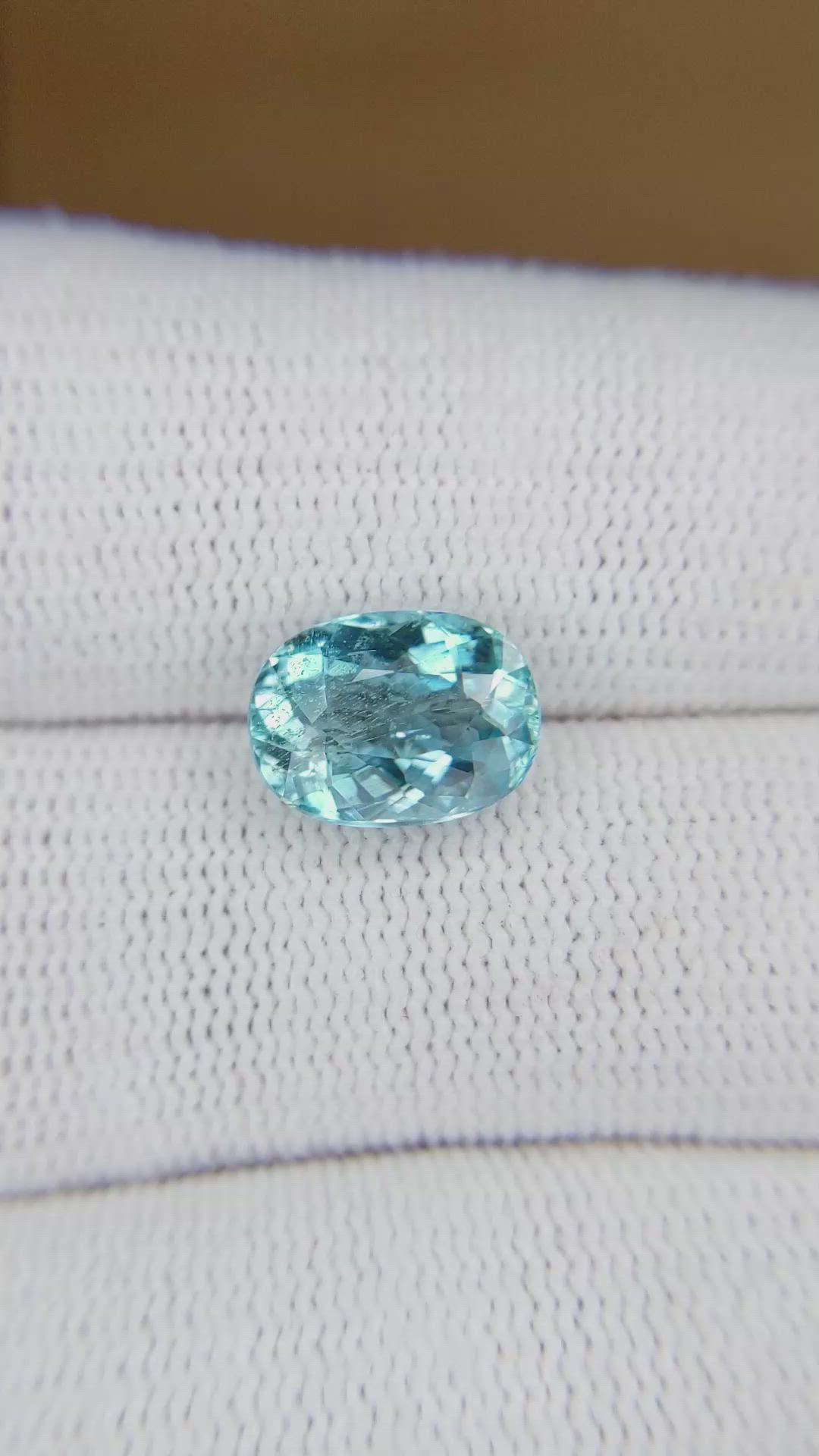 2.82 Ct. Blue Aquamarine from Brazil Size Video