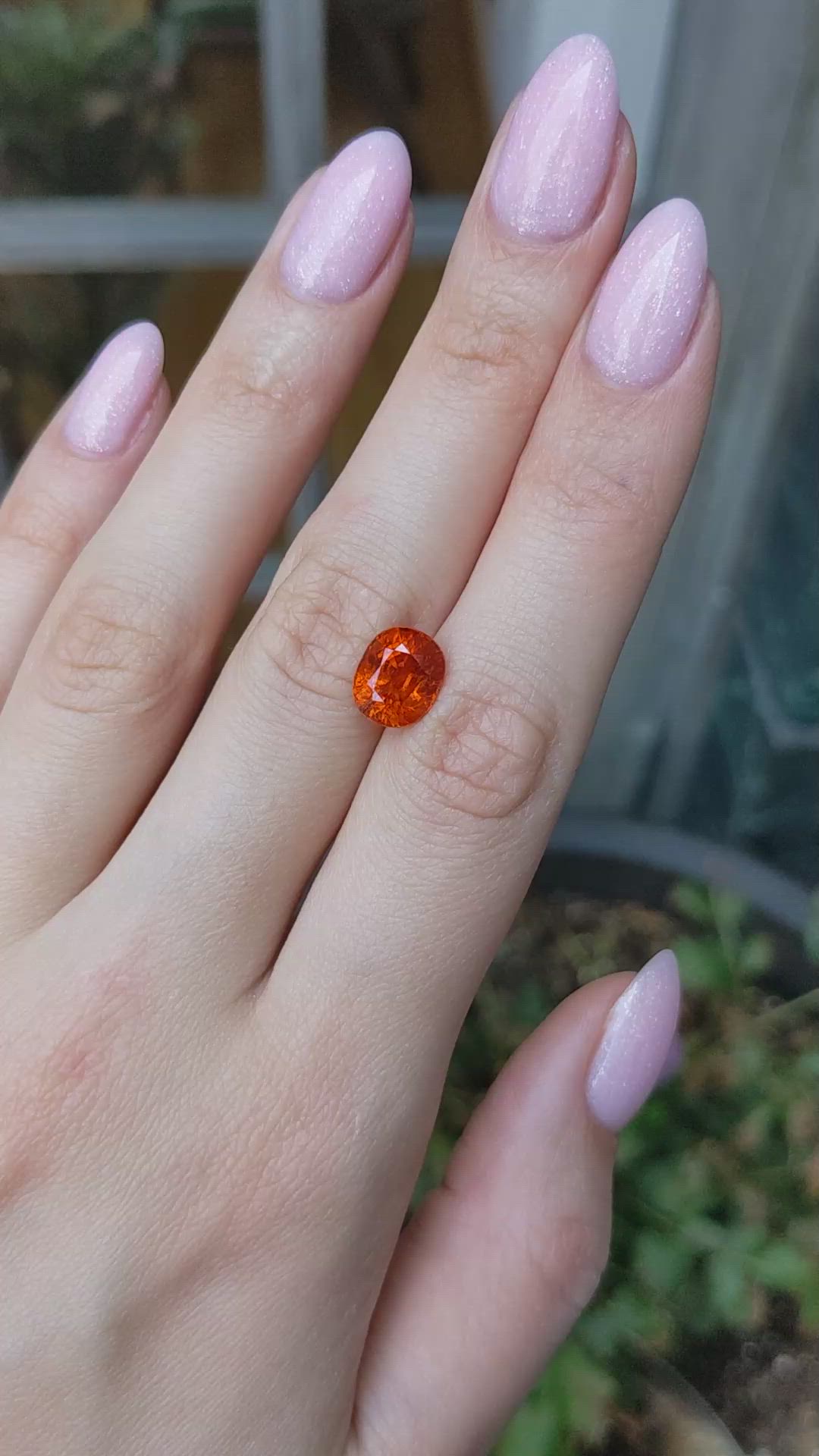 4.91 Ct. Orange Spessartite Garnet from Madagascar Size Video