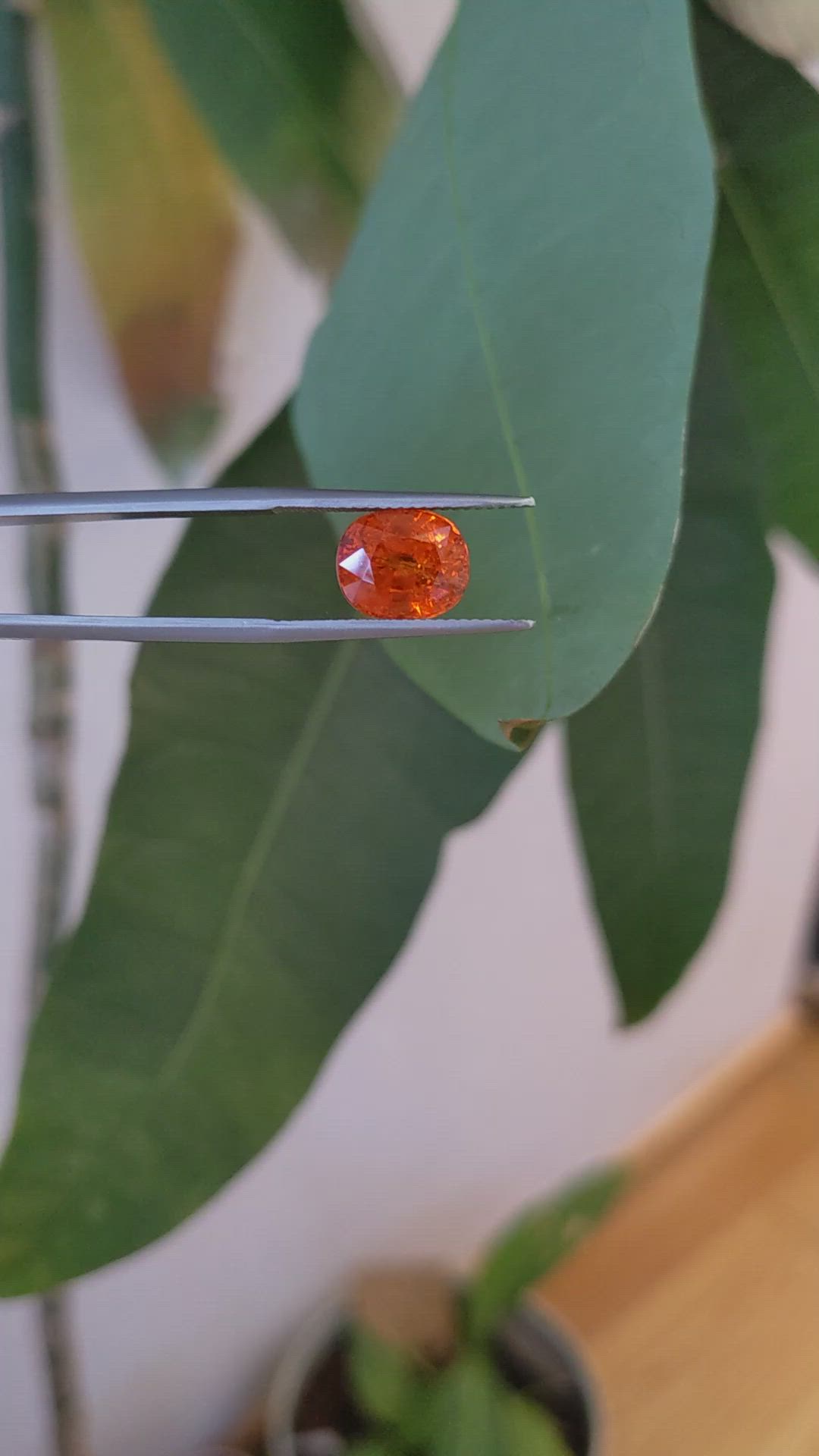 4.91 Ct. Orange Spessartite Garnet from Madagascar Size Video
