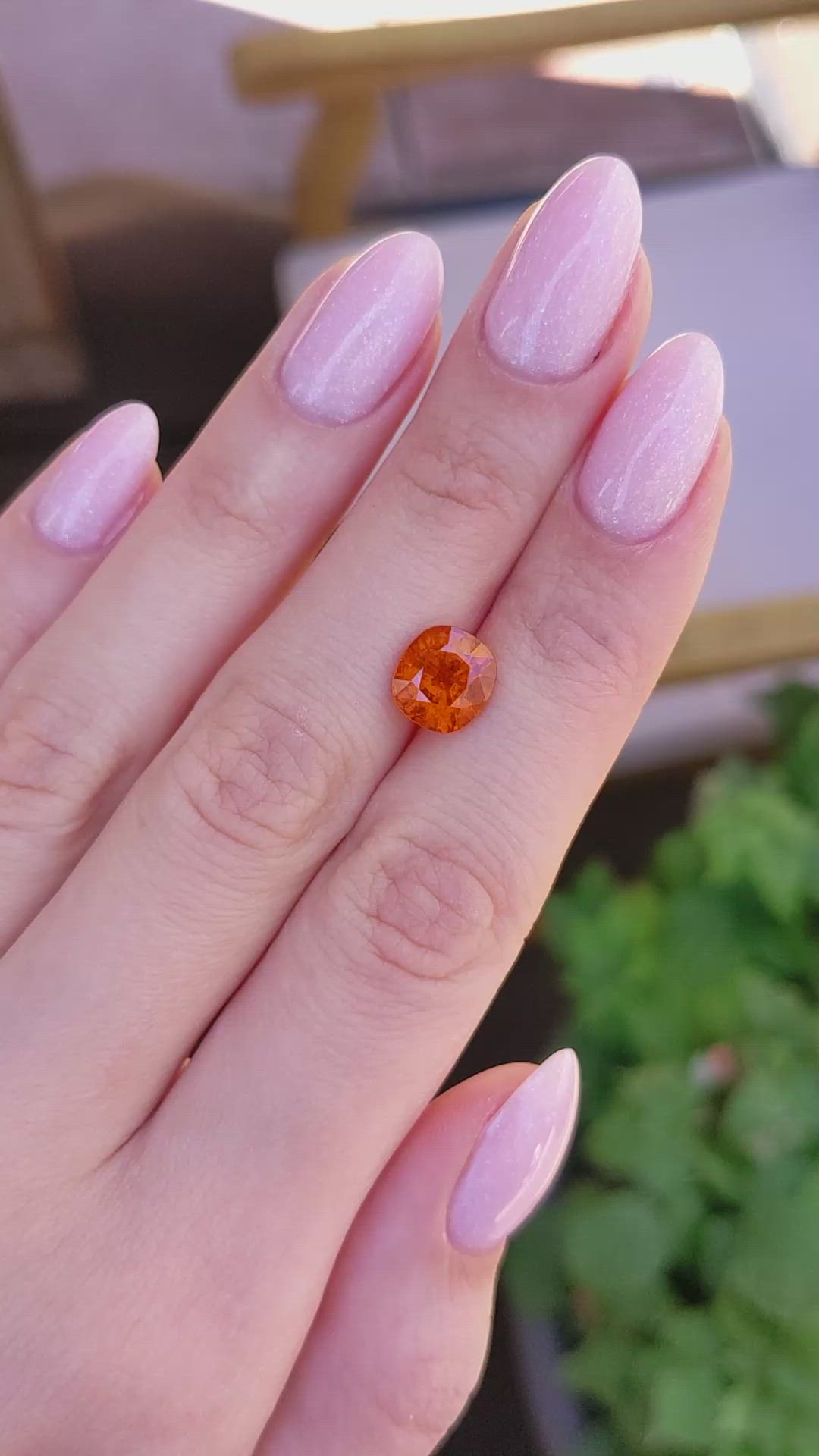 4.48 Ct. Orange Spessartite Garnet from Madagascar Size Video