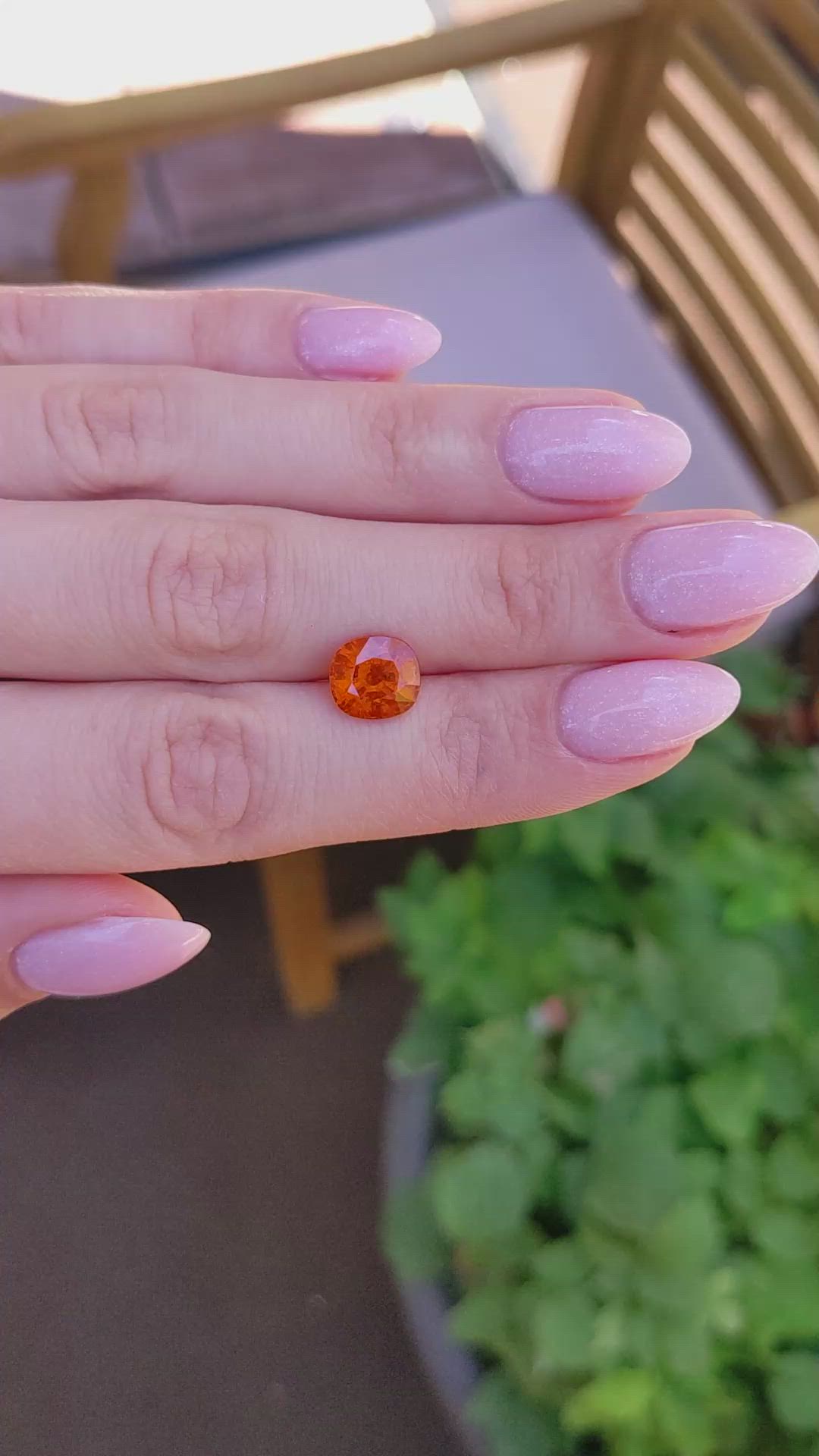 4.48 Ct. Orange Spessartite Garnet from Madagascar Size Video