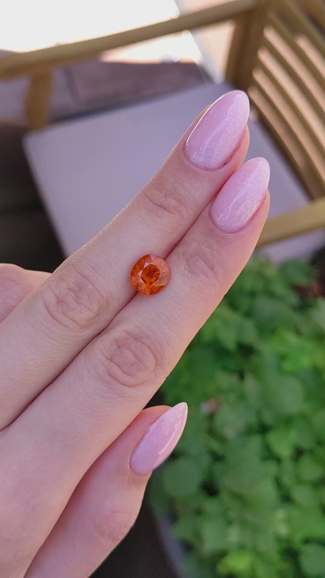 4.48 Ct. Orange Spessartite Garnet from Madagascar Size Video