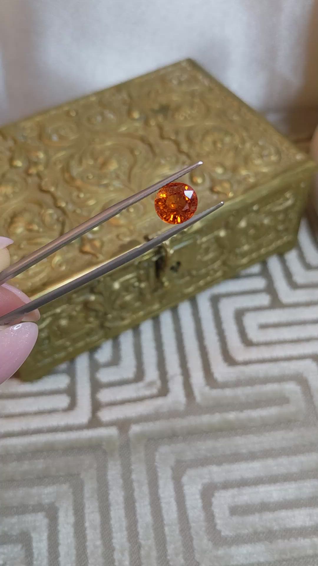 3.80 Ct. Orange Spessartite Garnet from Madagascar Size Video