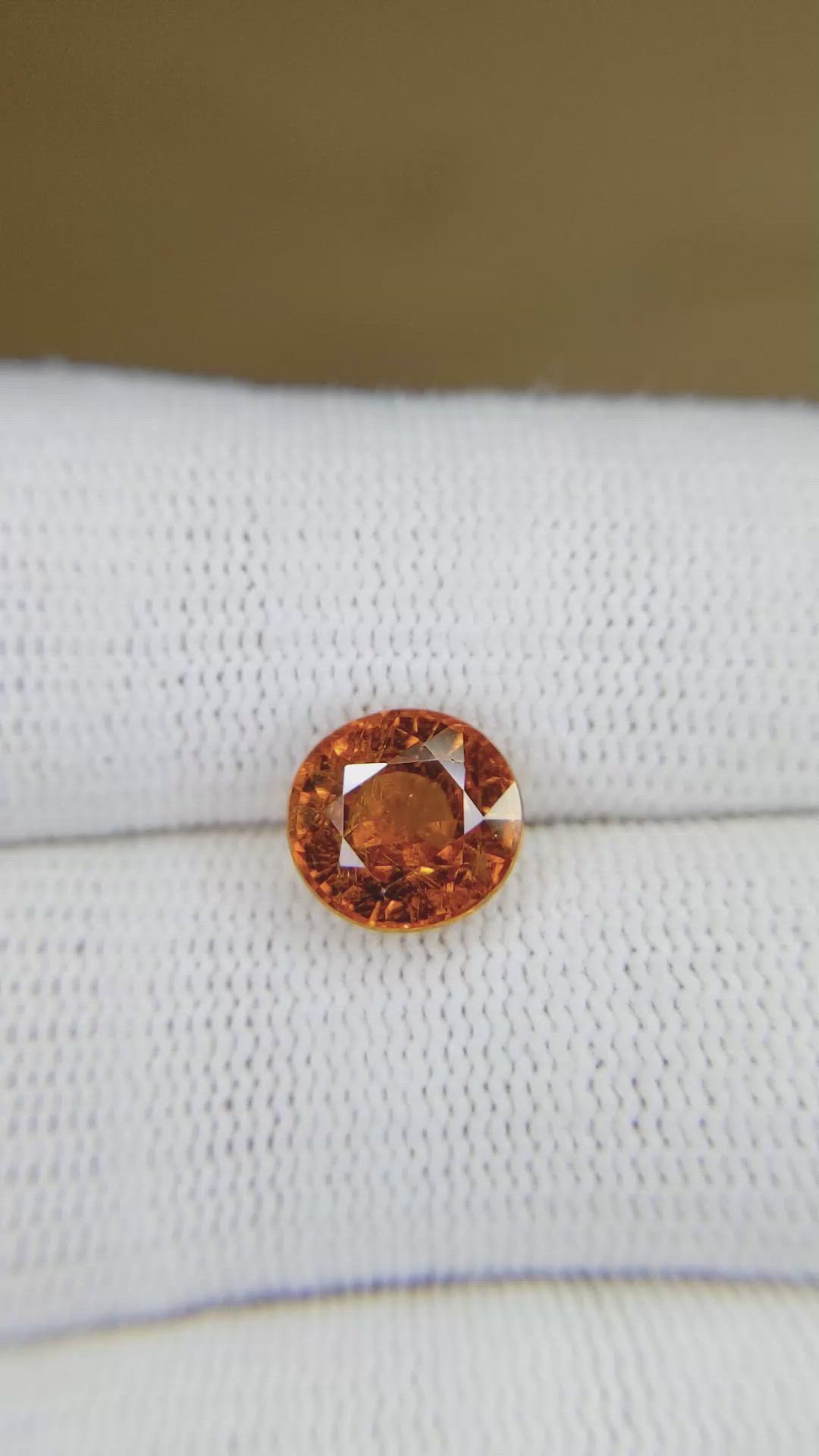 3.80 Ct. Orange Spessartite Garnet from Madagascar Size Video