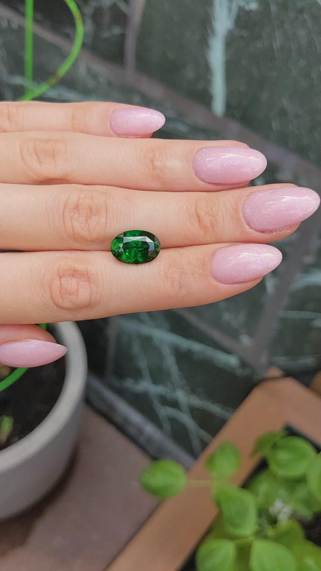 6.13 Ct. Tsavorite Garnet from Madagascar Size Video