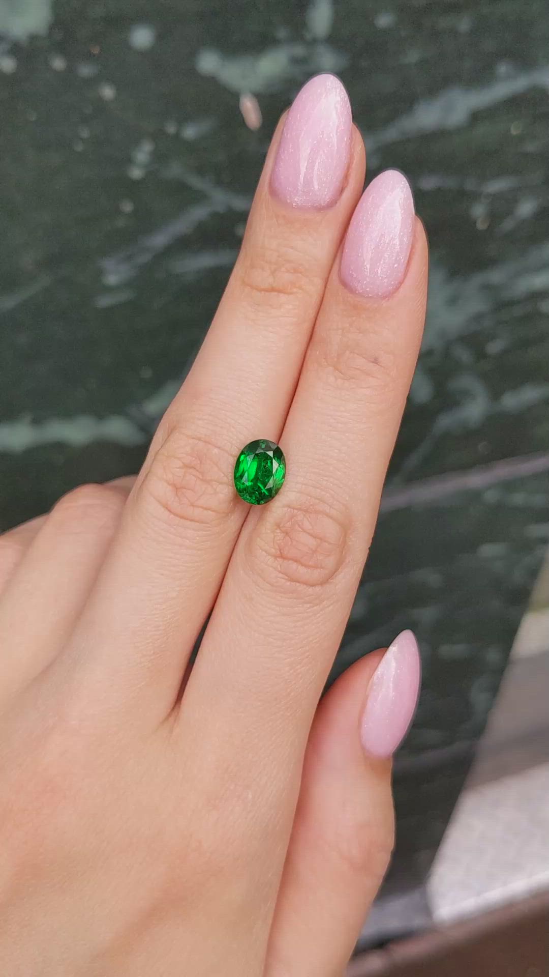 2.96 Ct. Tsavorite Garnet from Madagascar Size Video