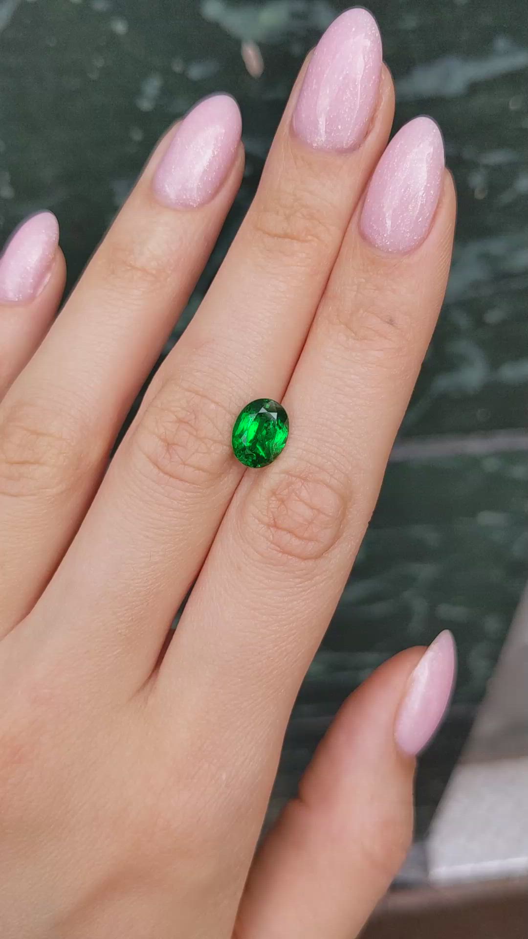 2.96 Ct. Tsavorite Garnet from Madagascar Size Video