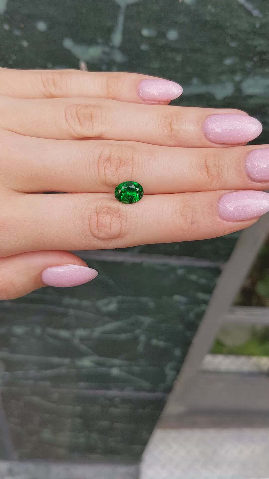 2.96 Ct. Tsavorite Garnet from Madagascar Size Video