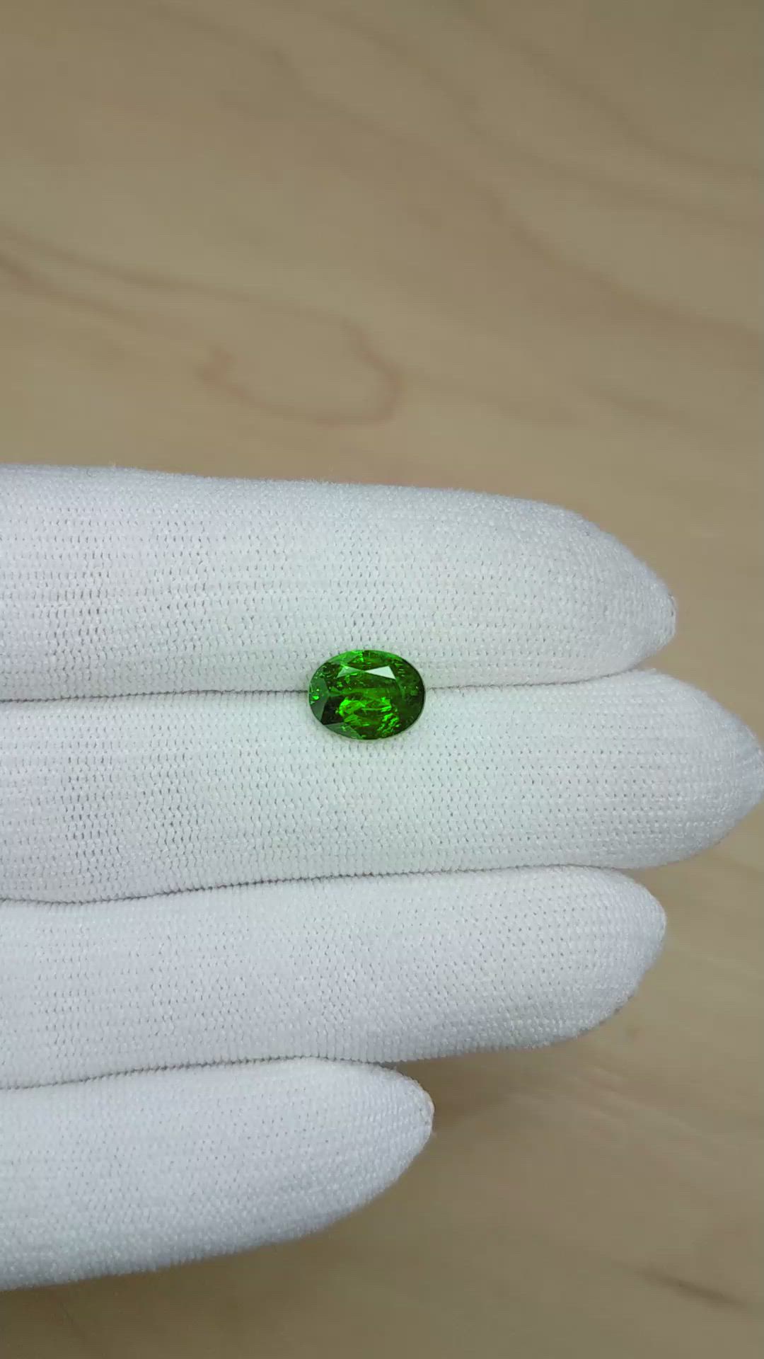 2.96 Ct. Tsavorite Garnet from Madagascar Size Video