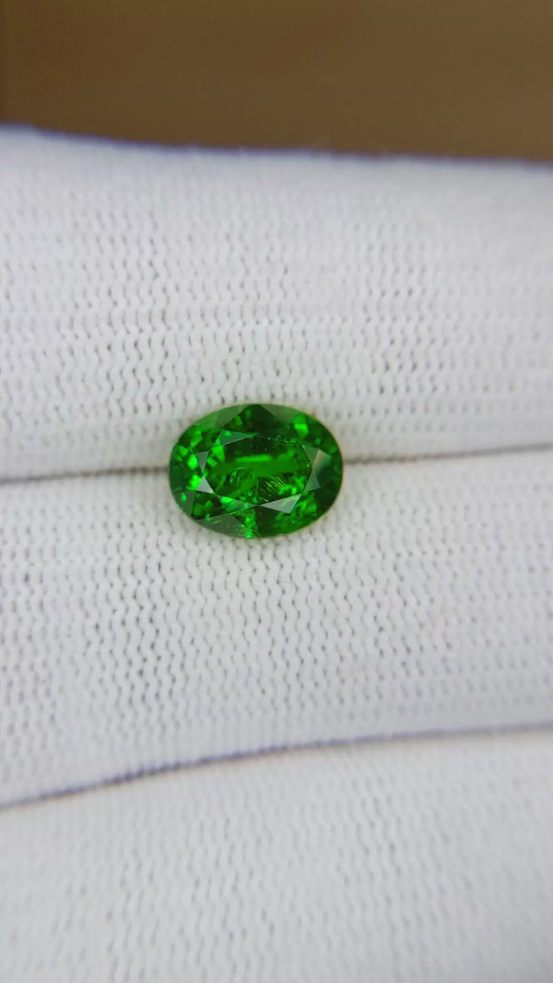 2.96 Ct. Tsavorite Garnet from Madagascar Size Video