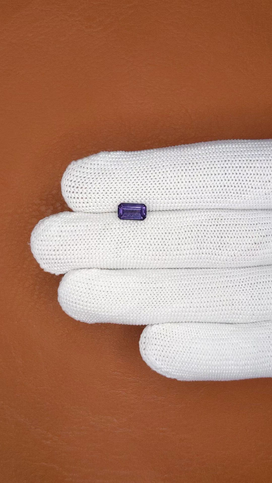 1.10 Ct. Purple Spinel from Ceylon (Sri Lanka) Size Video