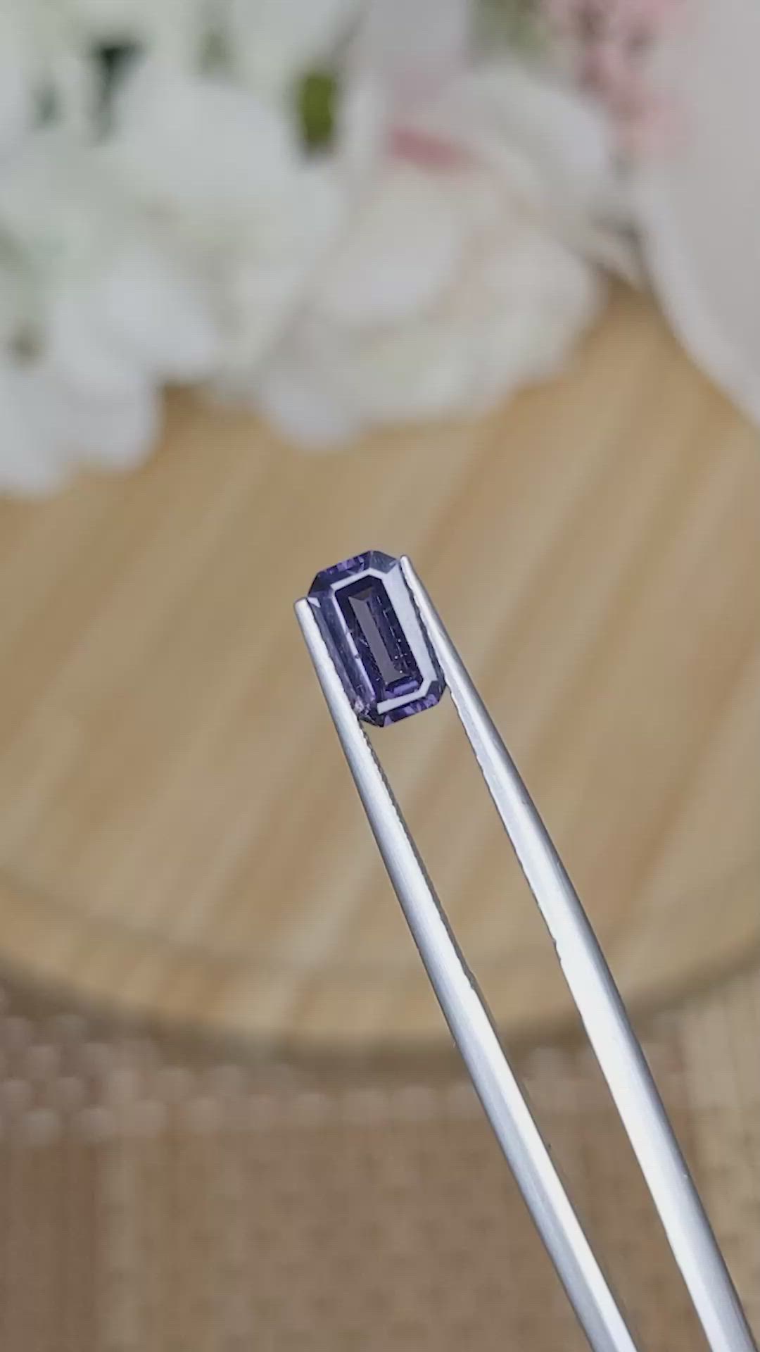 1.10 Ct. Purple Spinel from Ceylon (Sri Lanka) Size Video