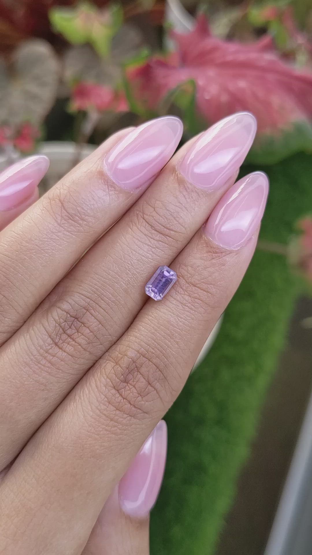 0.97 Ct. Pinkish Purple Spinel from Ceylon (Sri Lanka) Size Video