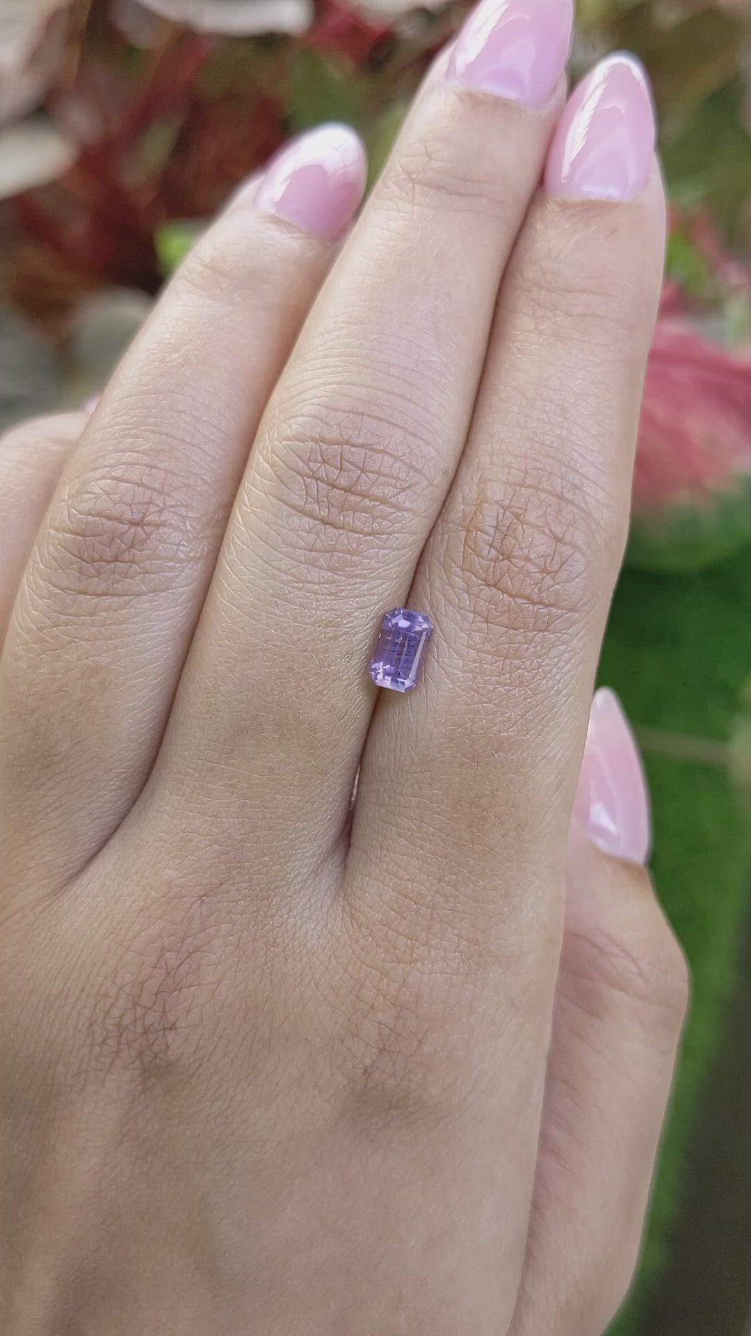 0.97 Ct. Pinkish Purple Spinel from Ceylon (Sri Lanka) Size Video