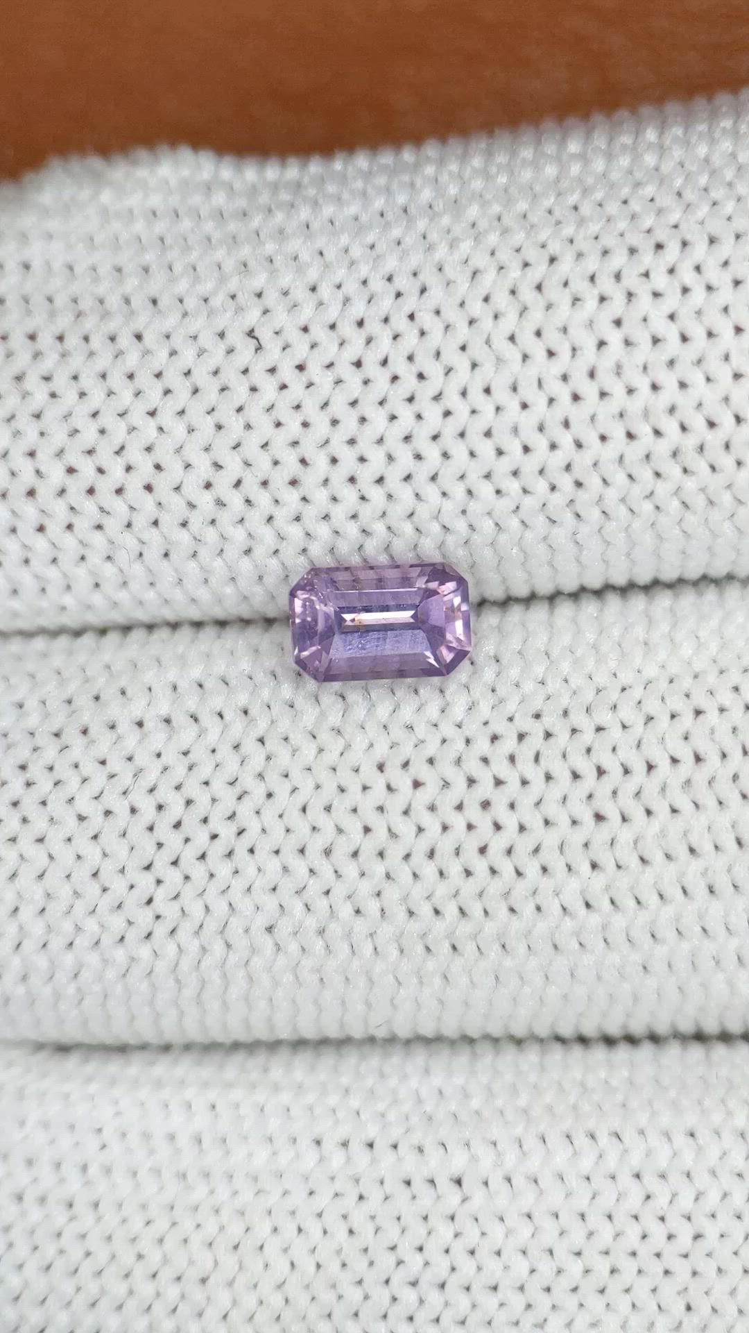 0.97 Ct. Pinkish Purple Spinel from Ceylon (Sri Lanka) Size Video