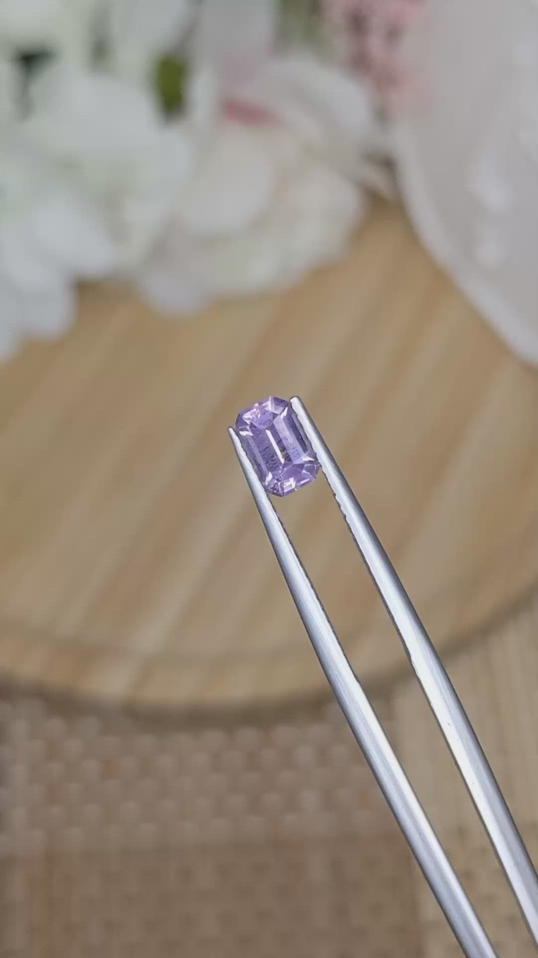 0.97 Ct. Pinkish Purple Spinel from Ceylon (Sri Lanka) Size Video