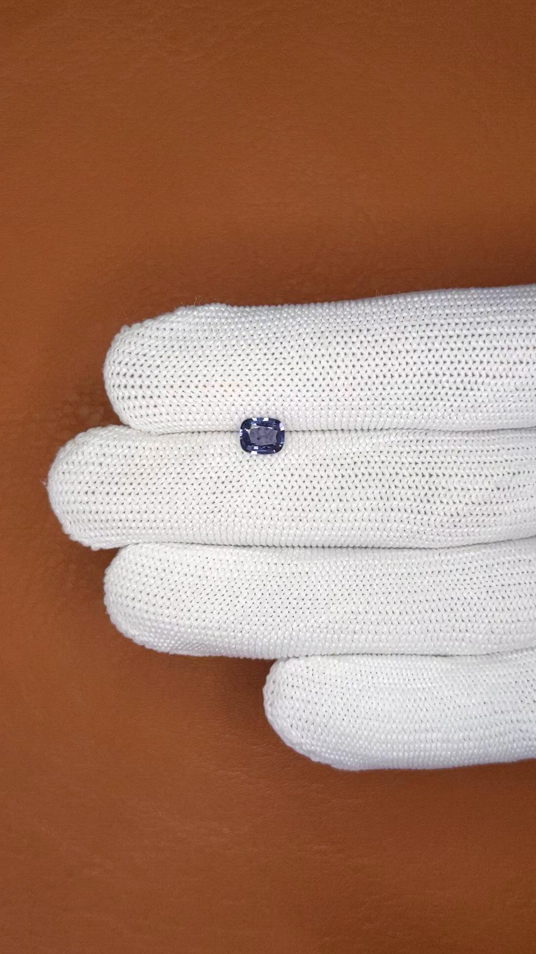 0.64 Ct. Violet Spinel from Ceylon (Sri Lanka) Size Video