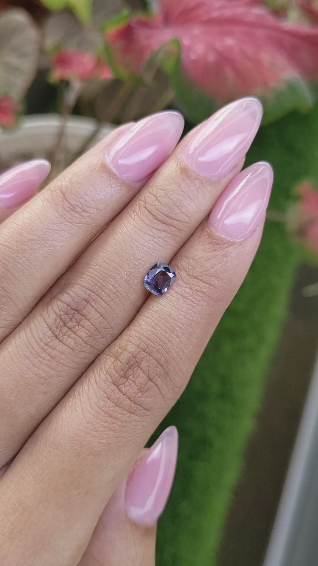 0.64 Ct. Violet Spinel from Ceylon (Sri Lanka) Size Video