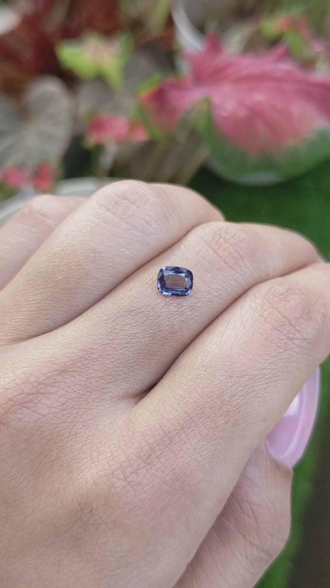 0.64 Ct. Violet Spinel from Ceylon (Sri Lanka) Size Video