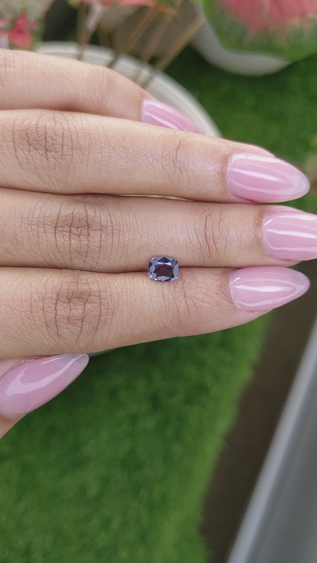 0.64 Ct. Violet Spinel from Ceylon (Sri Lanka) Size Video