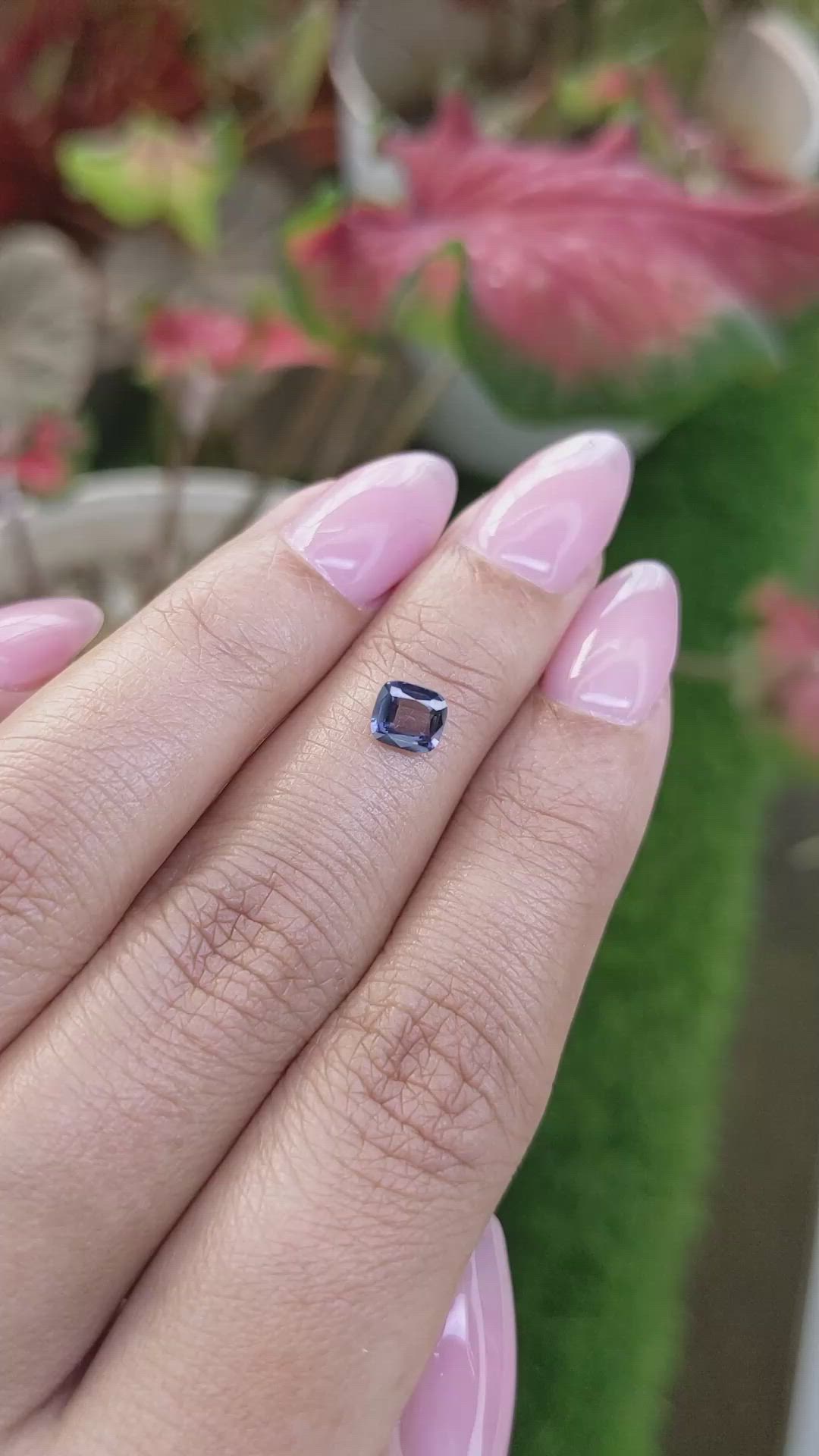 0.53 Ct. Violet Spinel from Ceylon (Sri Lanka) Size Video