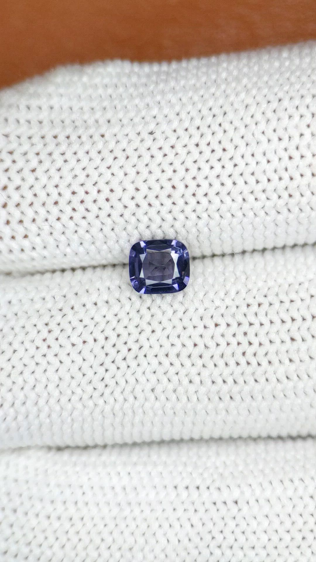 0.53 Ct. Violet Spinel from Ceylon (Sri Lanka) Size Video