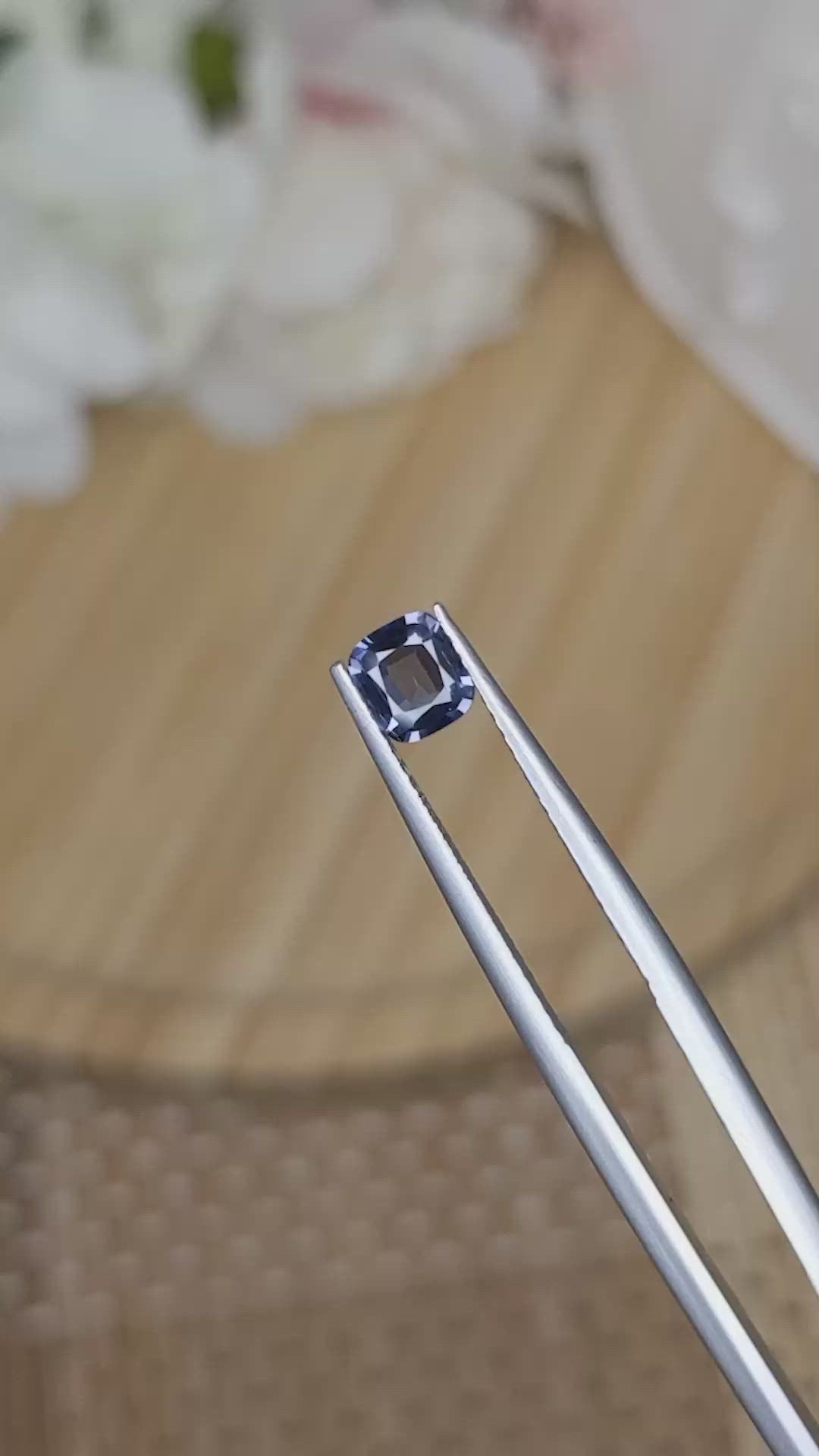 0.53 Ct. Violet Spinel from Ceylon (Sri Lanka) Size Video