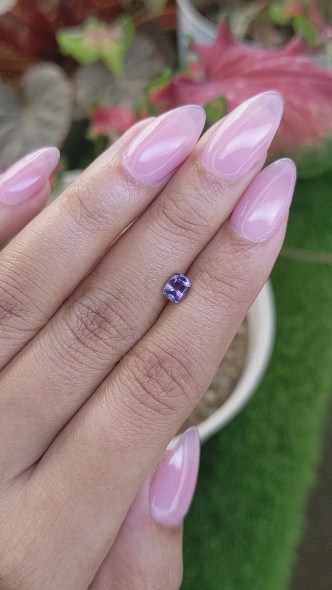 0.61 Ct. Pinkish Purple Spinel from Ceylon (Sri Lanka) Size Video
