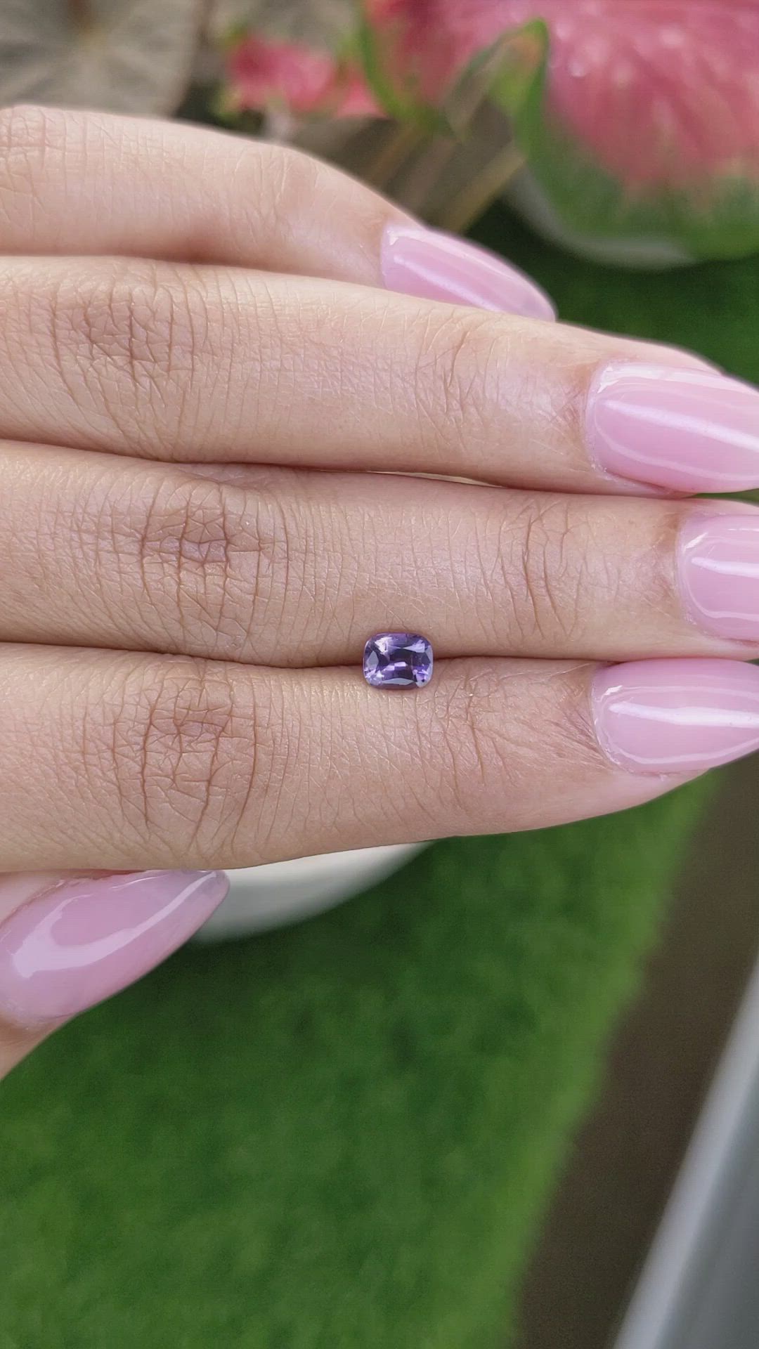 0.61 Ct. Pinkish Purple Spinel from Ceylon (Sri Lanka) Size Video
