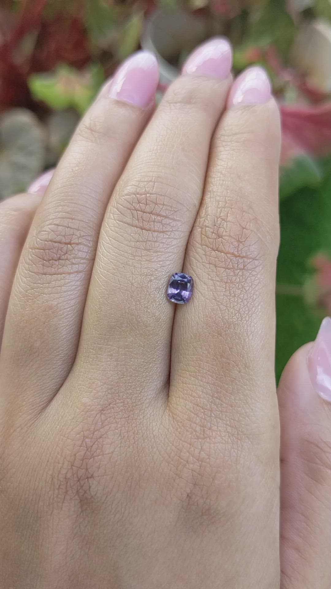 0.61 Ct. Pinkish Purple Spinel from Ceylon (Sri Lanka) Size Video