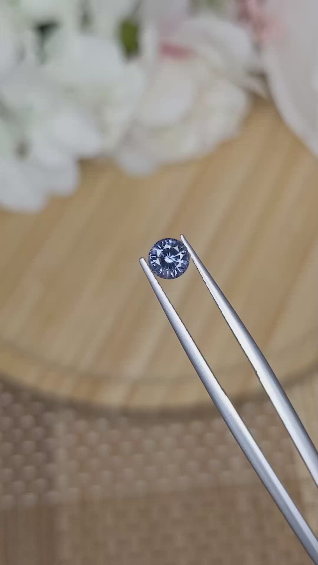 0.57 Ct. Bluish Purple Spinel from Ceylon (Sri Lanka) Size Video