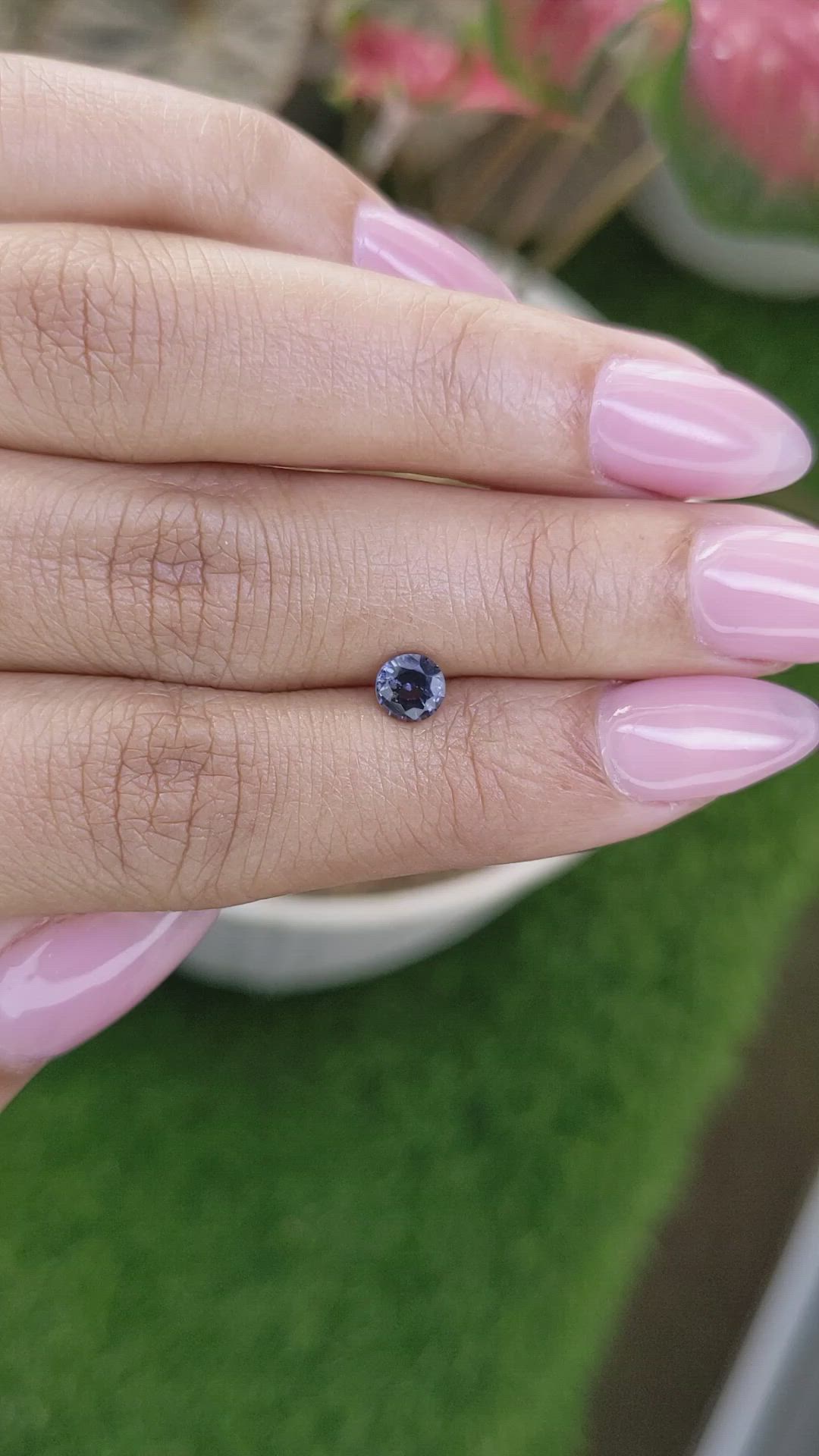 0.57 Ct. Bluish Purple Spinel from Ceylon (Sri Lanka) Size Video