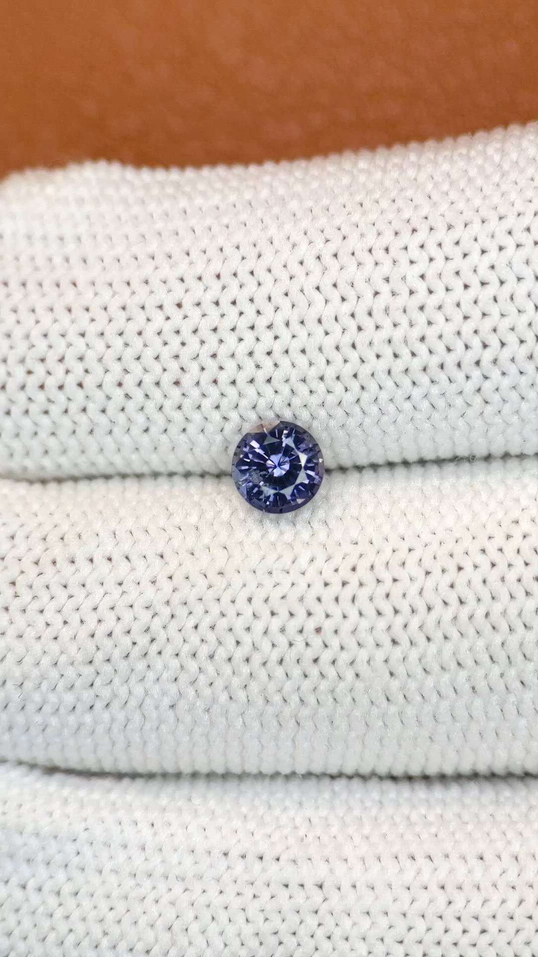 0.57 Ct. Bluish Purple Spinel from Ceylon (Sri Lanka) Size Video