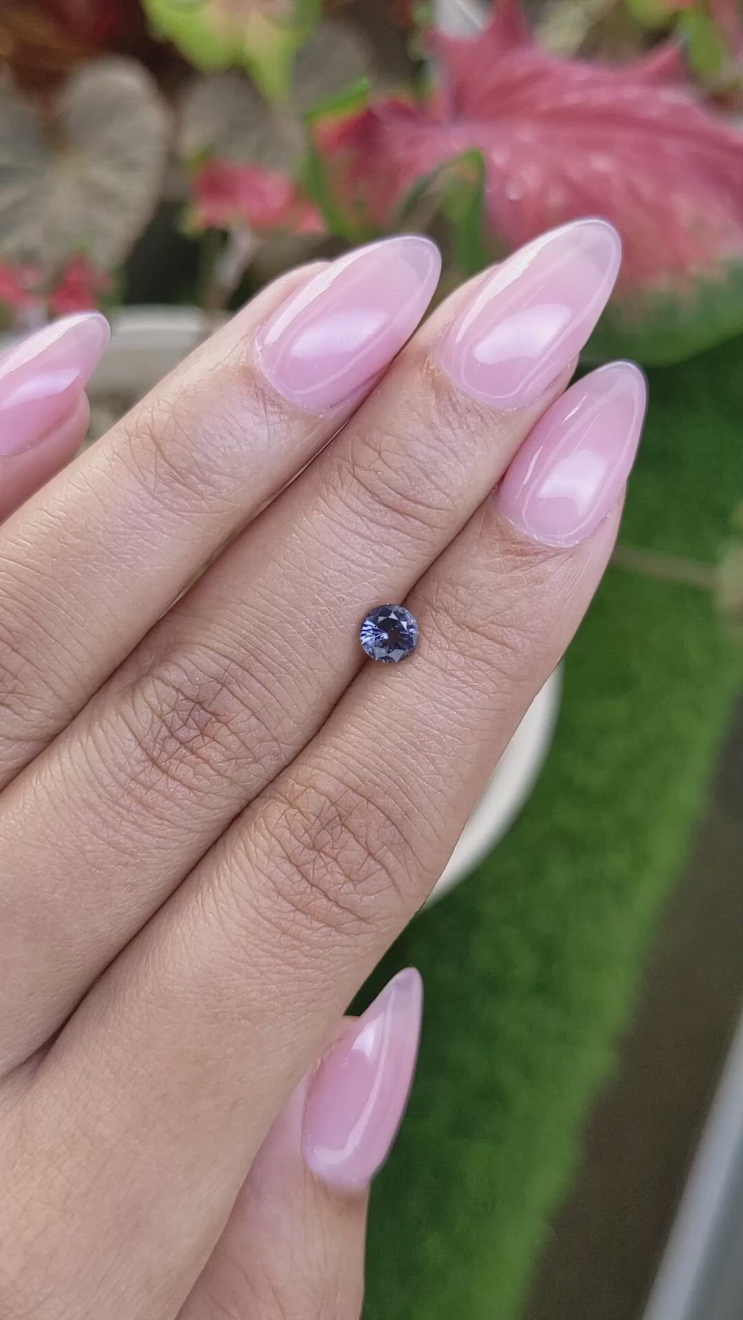 0.57 Ct. Bluish Purple Spinel from Ceylon (Sri Lanka) Size Video