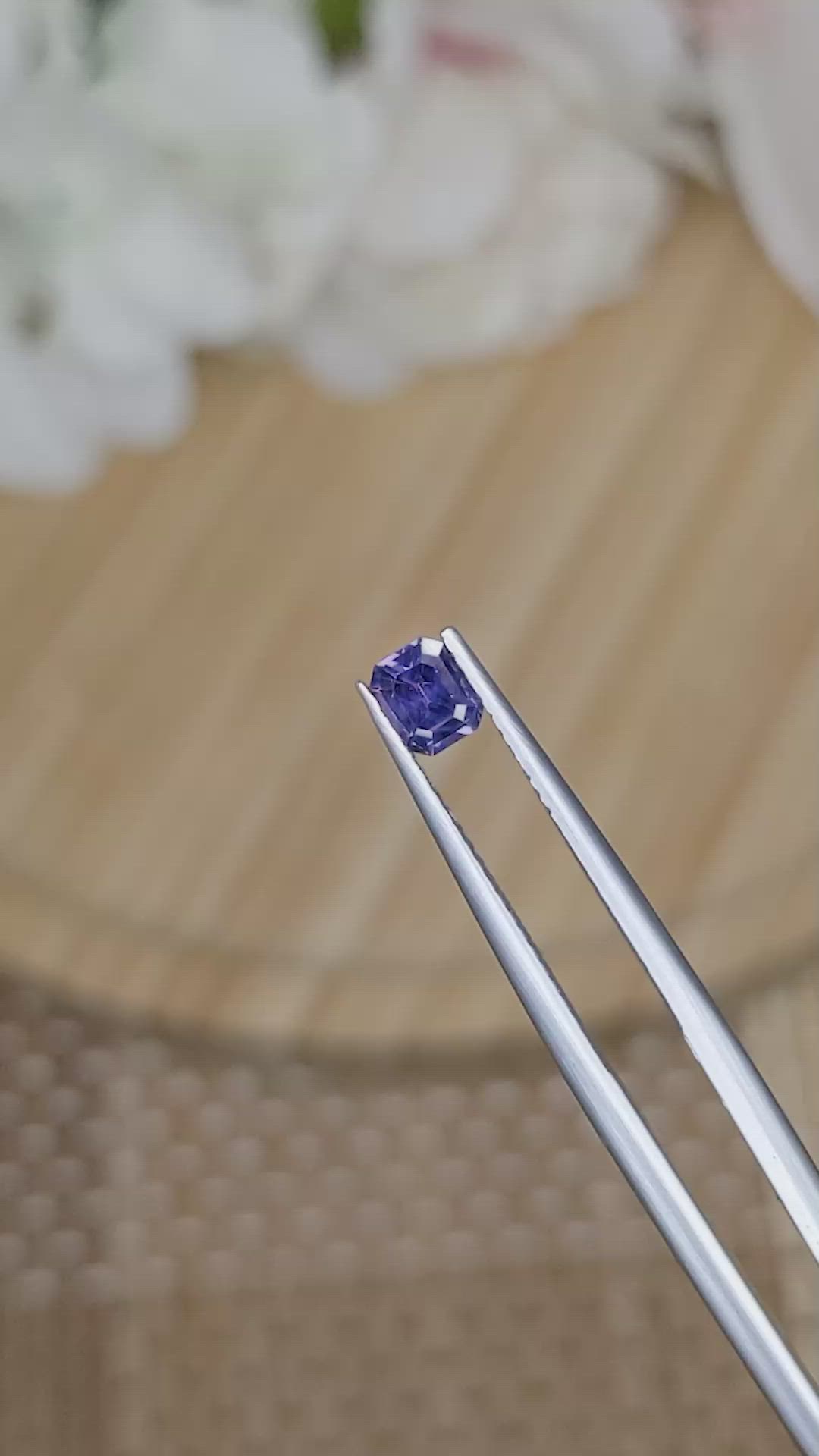 0.45 Ct. Pinkish Purple Spinel from Ceylon (Sri Lanka) Size Video