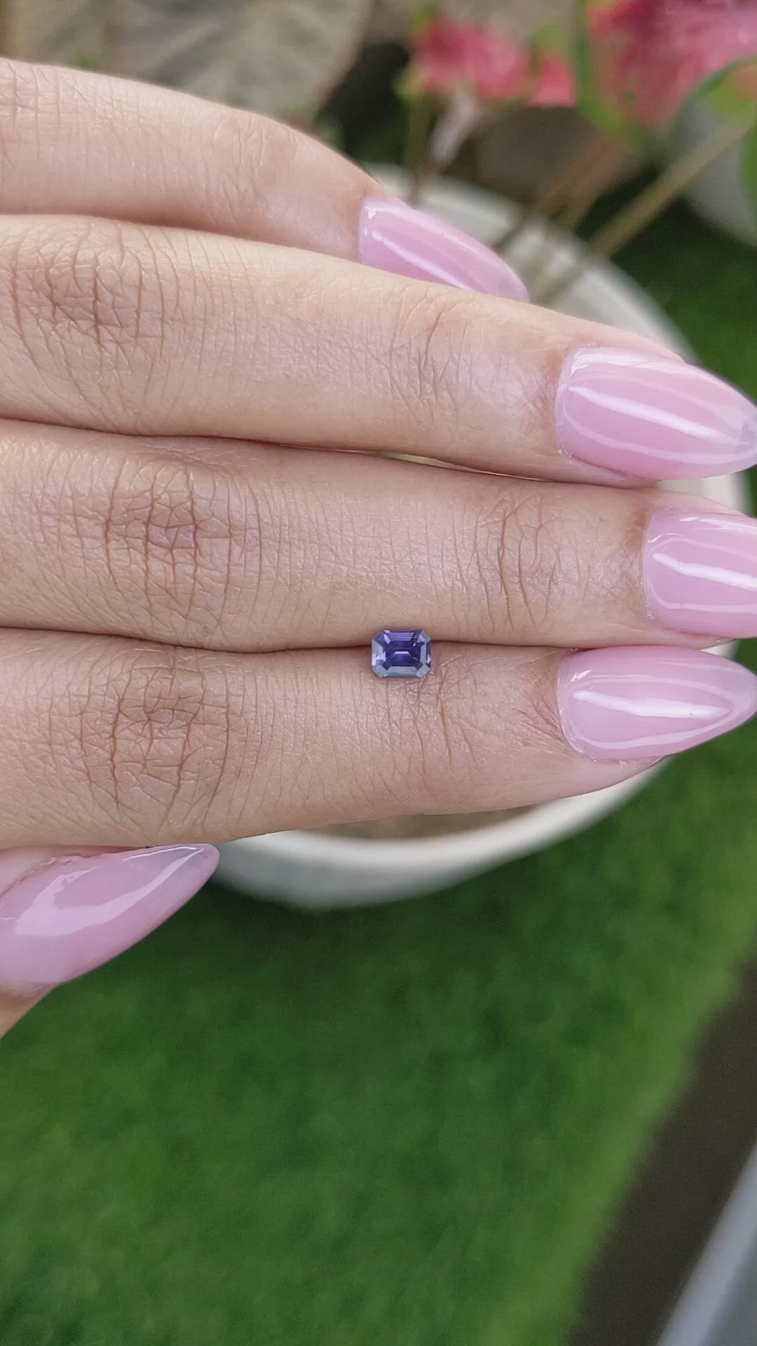 0.45 Ct. Pinkish Purple Spinel from Ceylon (Sri Lanka) Size Video