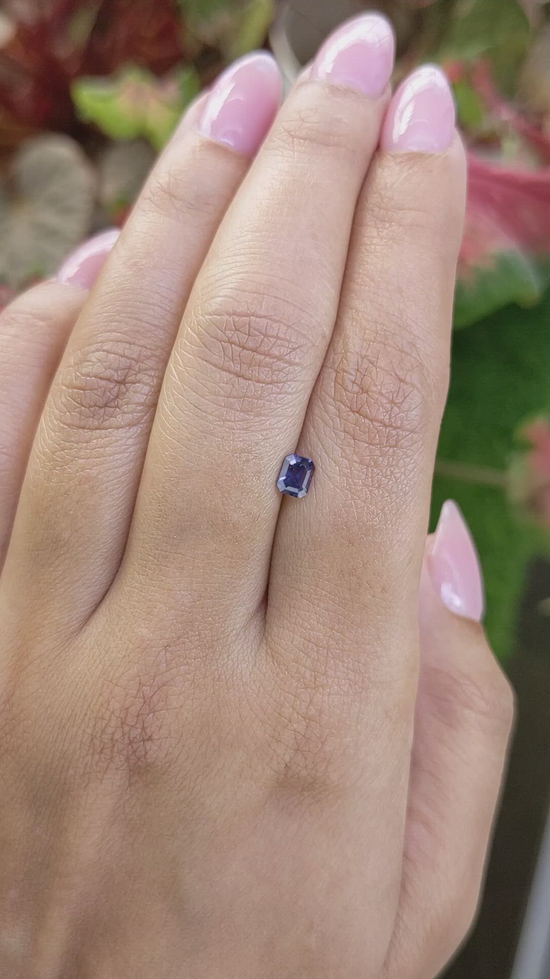 0.45 Ct. Pinkish Purple Spinel from Ceylon (Sri Lanka) Size Video