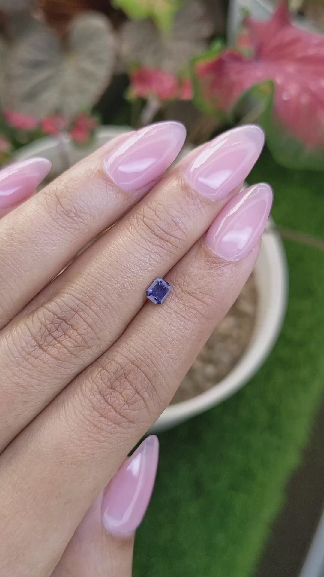 0.45 Ct. Pinkish Purple Spinel from Ceylon (Sri Lanka) Size Video